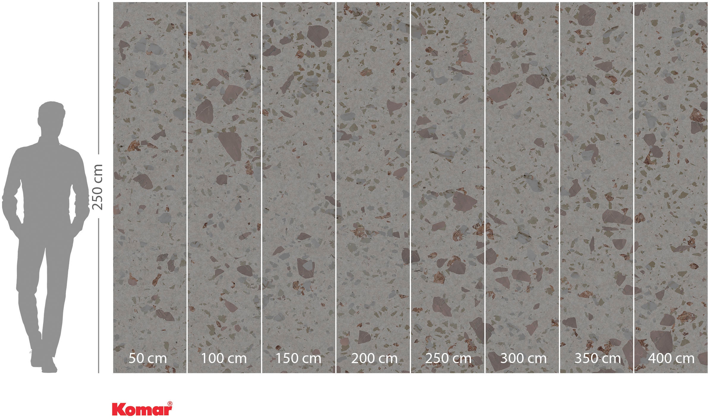 Komar Vliestapete »Digitaldruck Vlies -  Tasteful Terrazzo - Größe 400 x 250 cm« bedruckt glatt Wohnzimmer, Schlafzimmer