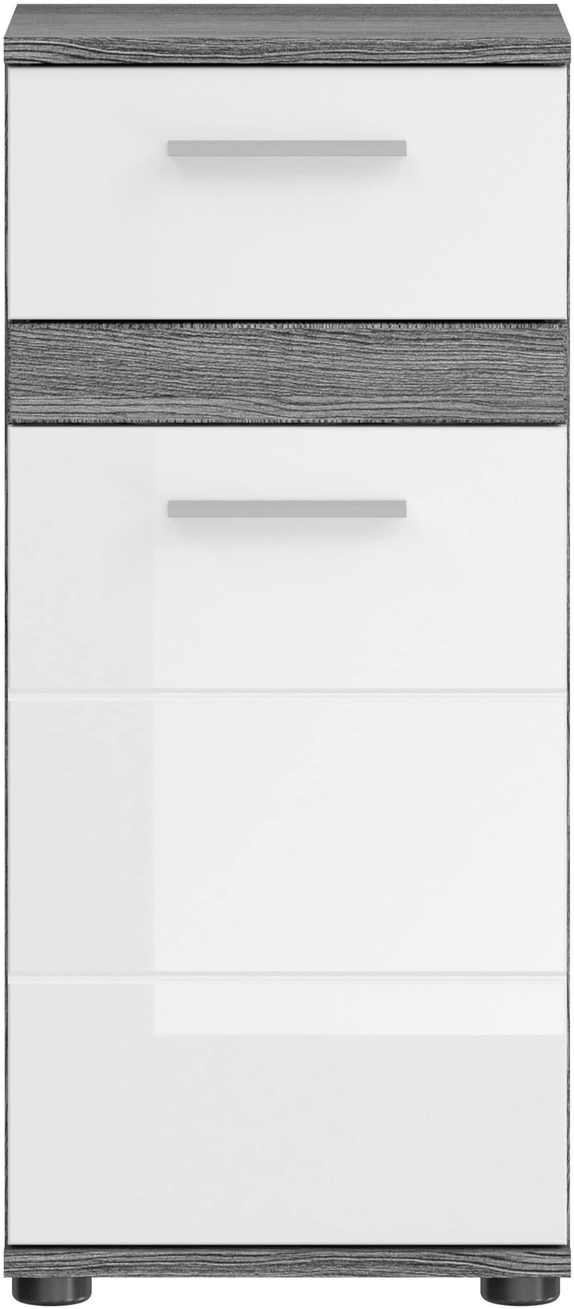 welltime Unterschrank »LUCCA, TOPSELLER!, Breite 35cm, 1 Tür (TA wechselbar), 1 Schubkasten« MDF Front, Badmöbel, Badschrank, Schrank, Bad, Badezimmer