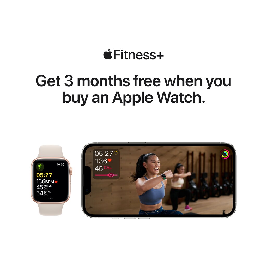 Apple Smartwatch »Watch Nike SE, GPS, Aluminium Gehäuse, 44mm mit Sportarmband«, (Watch OS 7)
