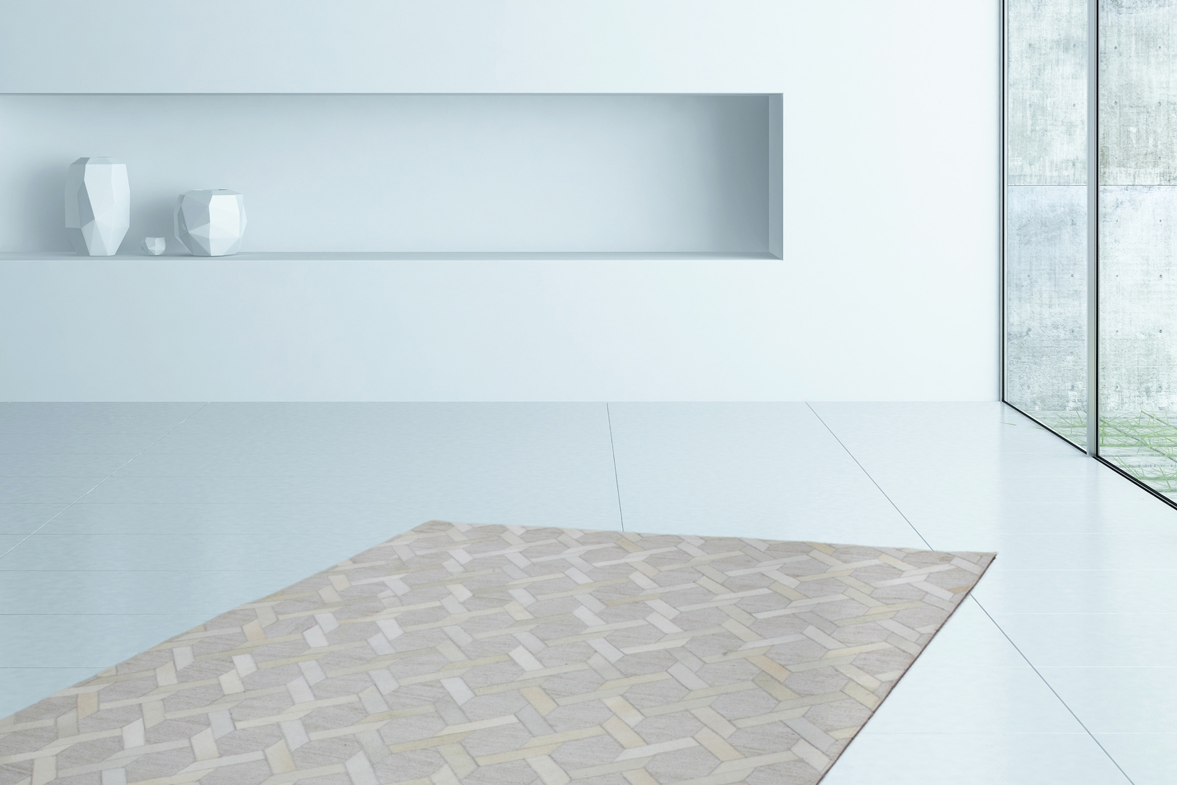 Kayoom Teppich »Chimera 110« rechteckig 11 mm Höhe Materialmix aus Viskose und Leder, handgefertigtes Unikat
