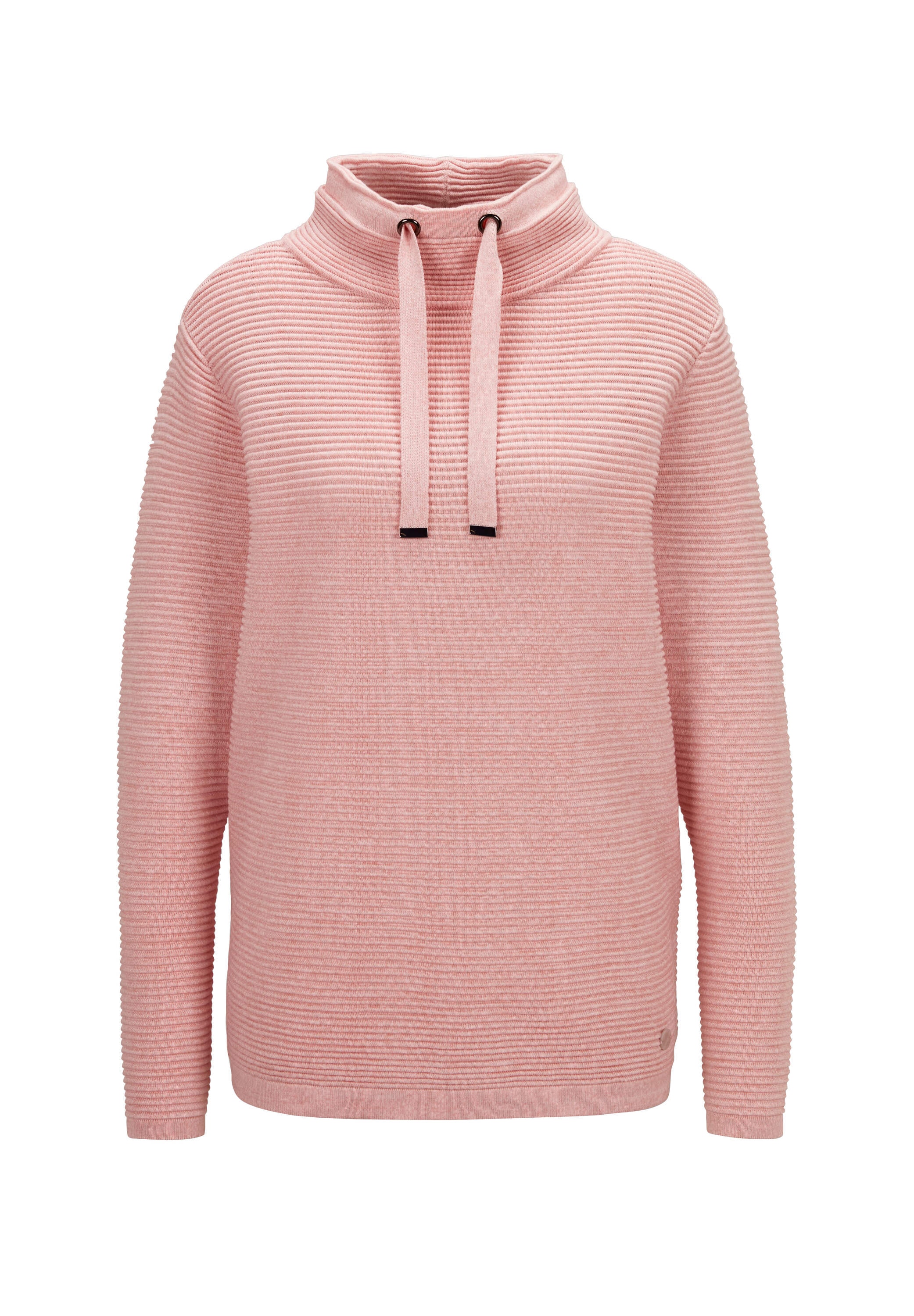 creation L Strickpullover »Lyocell-Baumwoll-Pullover Langarm-Pullover mit Ripp-Struktur«