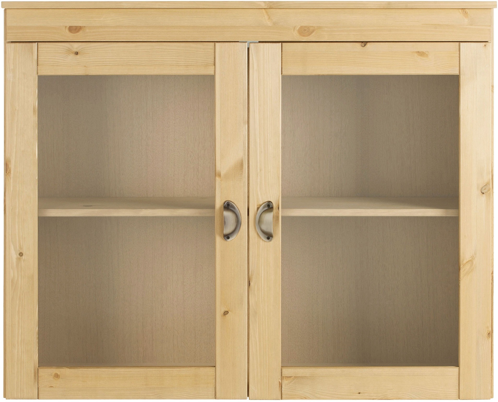 Home affaire Glashängeschrank »Oslo« 100 cm breit, aus massiver Kiefer, mit 2 Glastüren, Metallgriffe