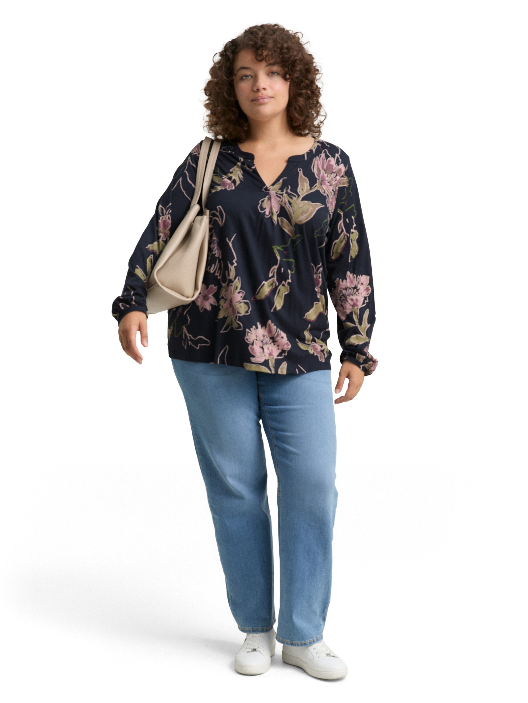 TOM TAILOR PLUS Blusenshirt, mit All-Over Print