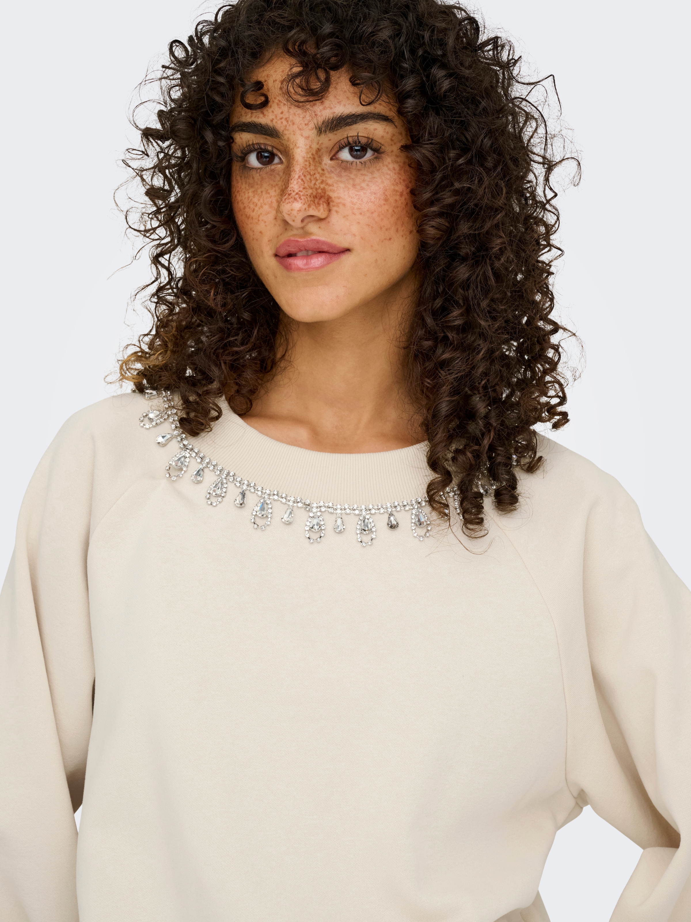 ONLY Sweatshirt »ONLJETT L/S O-NECK EMB. BOX SWT«
