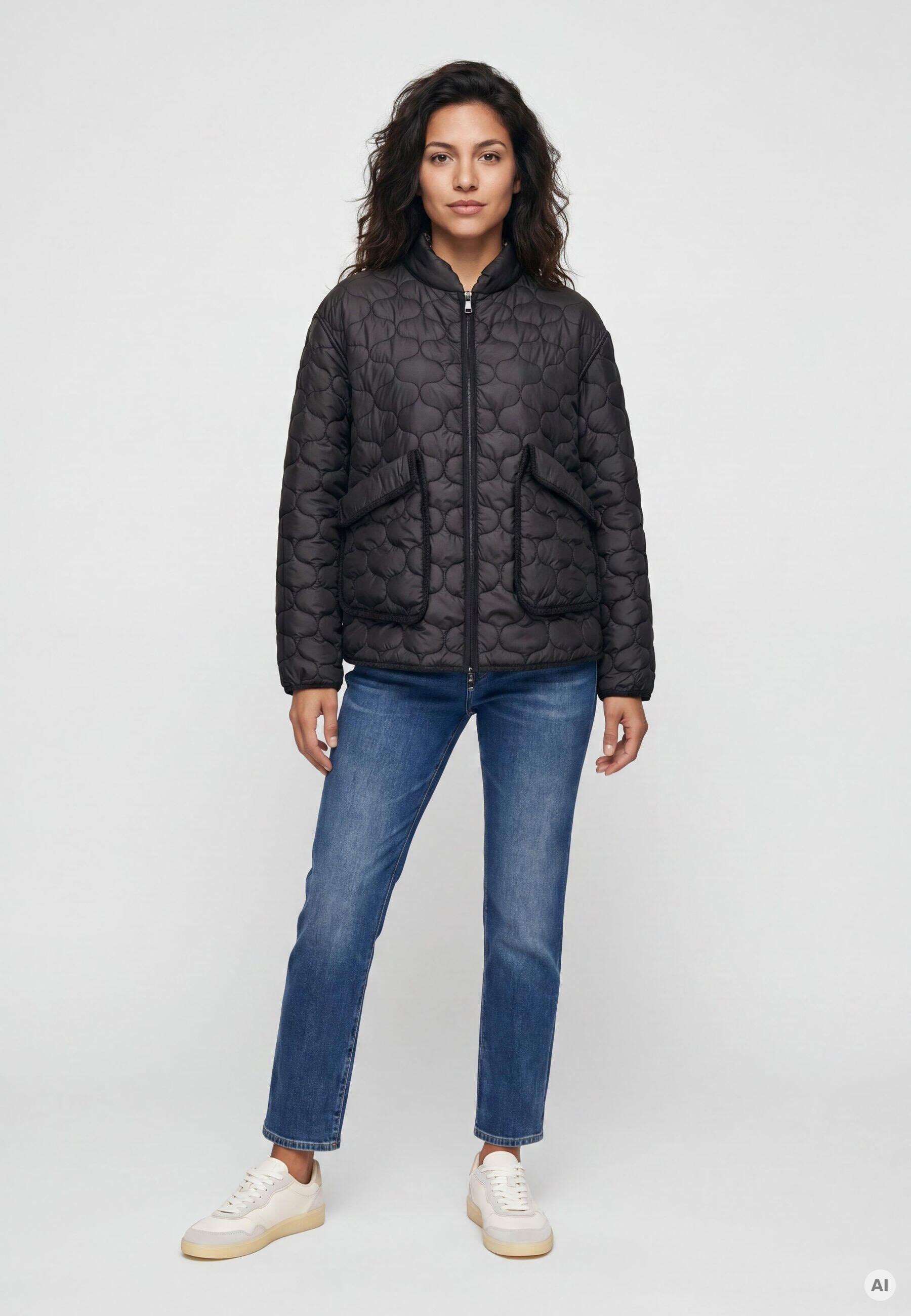Milestone Steppjacke »MSMeadow solid« ohne Kapuze zum Wenden im Wellenstepp