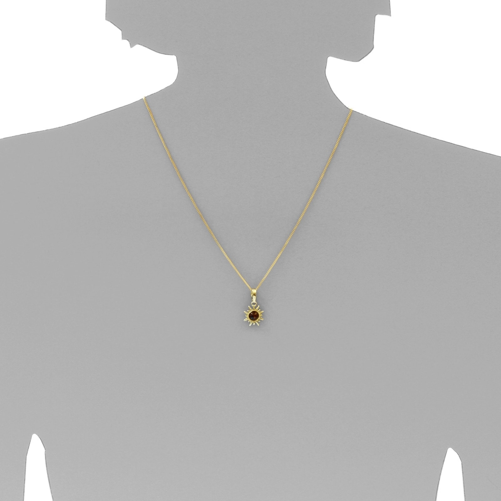 OSTSEE-SCHMUCK Kettenanhänger »Ostsee-Schmuck Anhänger Sonne 14 mm Anhänger Sonne 14 mm« 1 Stk. tlg.