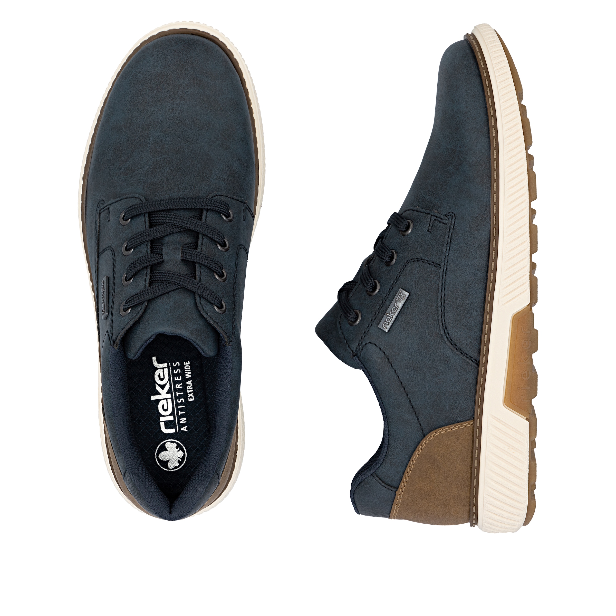 Rieker Sneaker  Halbschuh, Schnürschuh, Casual Sneaker mit weichem Schaftrand, TEX