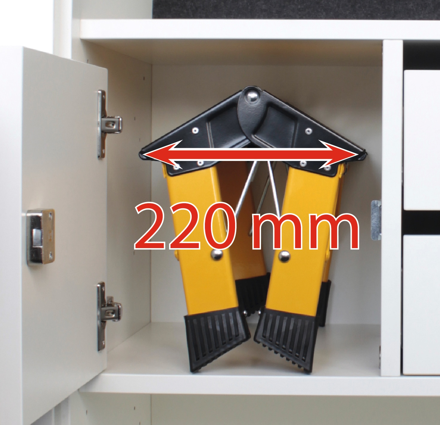 KRAUSE Trittleiter »Treppy Plusline Alu«, Aluminium, 1x1 Stufen, Arbeitshöhe ca. 220 cm