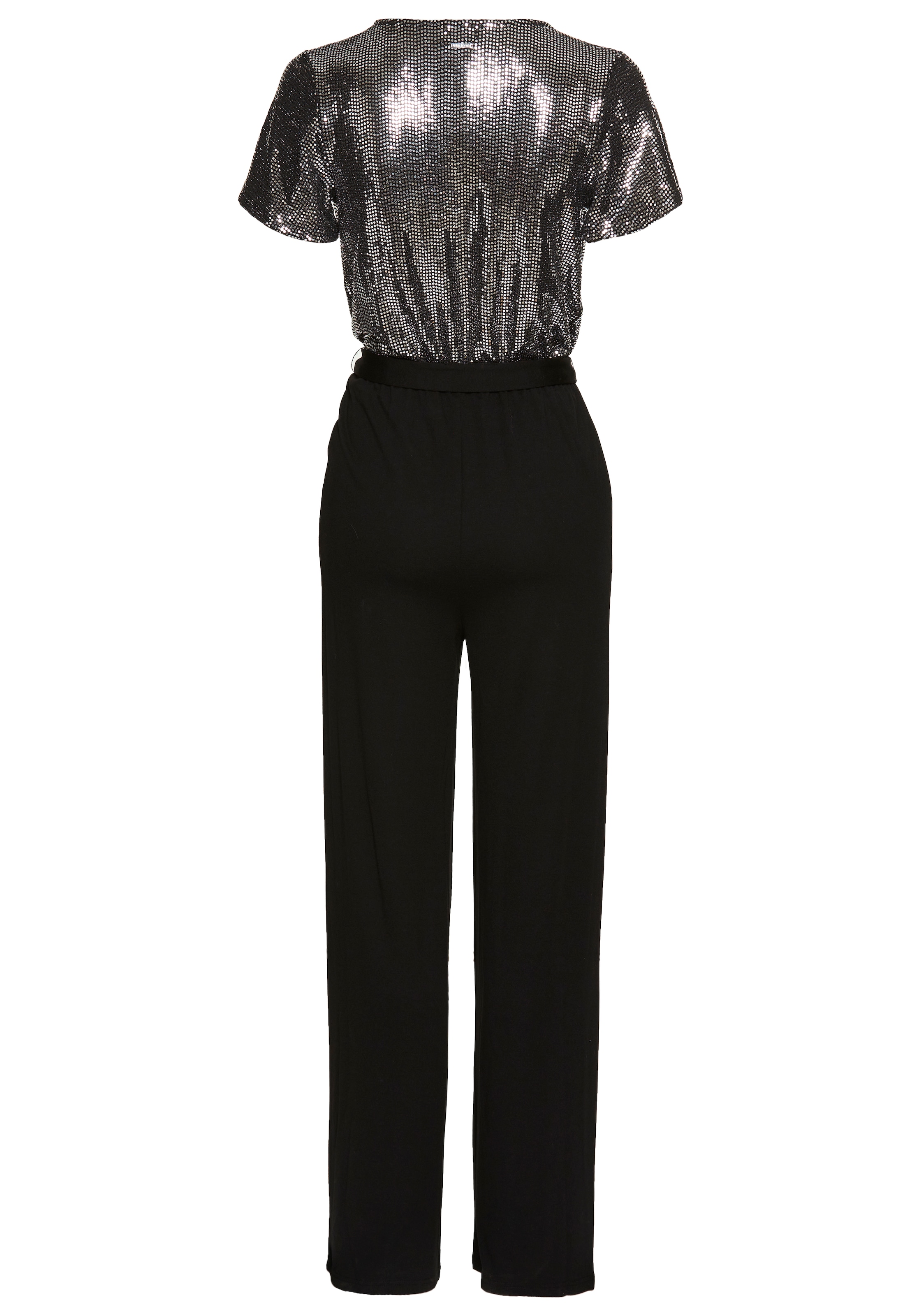 Laura Scott Jumpsuit, mit Glitzereffekten und Gürtel