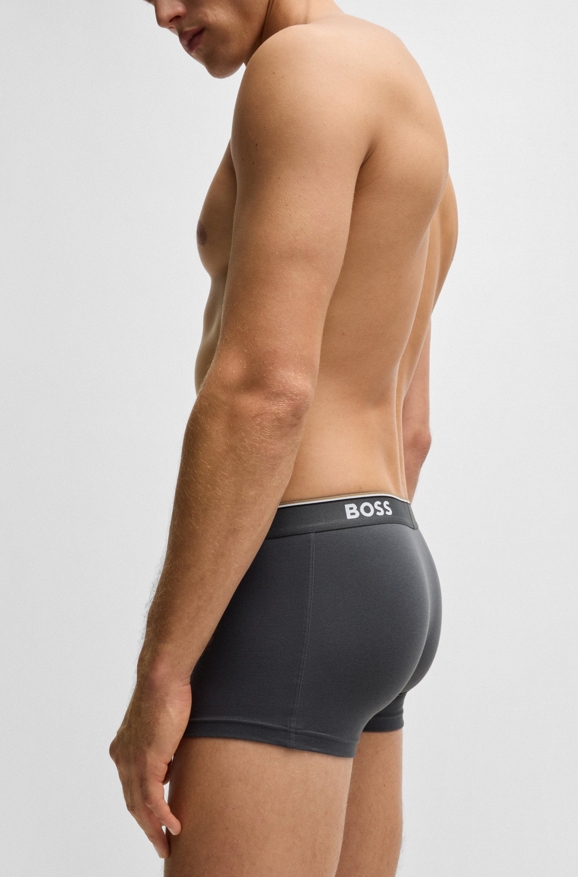 BOSS Boxer »TRUNK 3 PACK«, (3 St.), BOSS Schriftzug auf dem Bund
