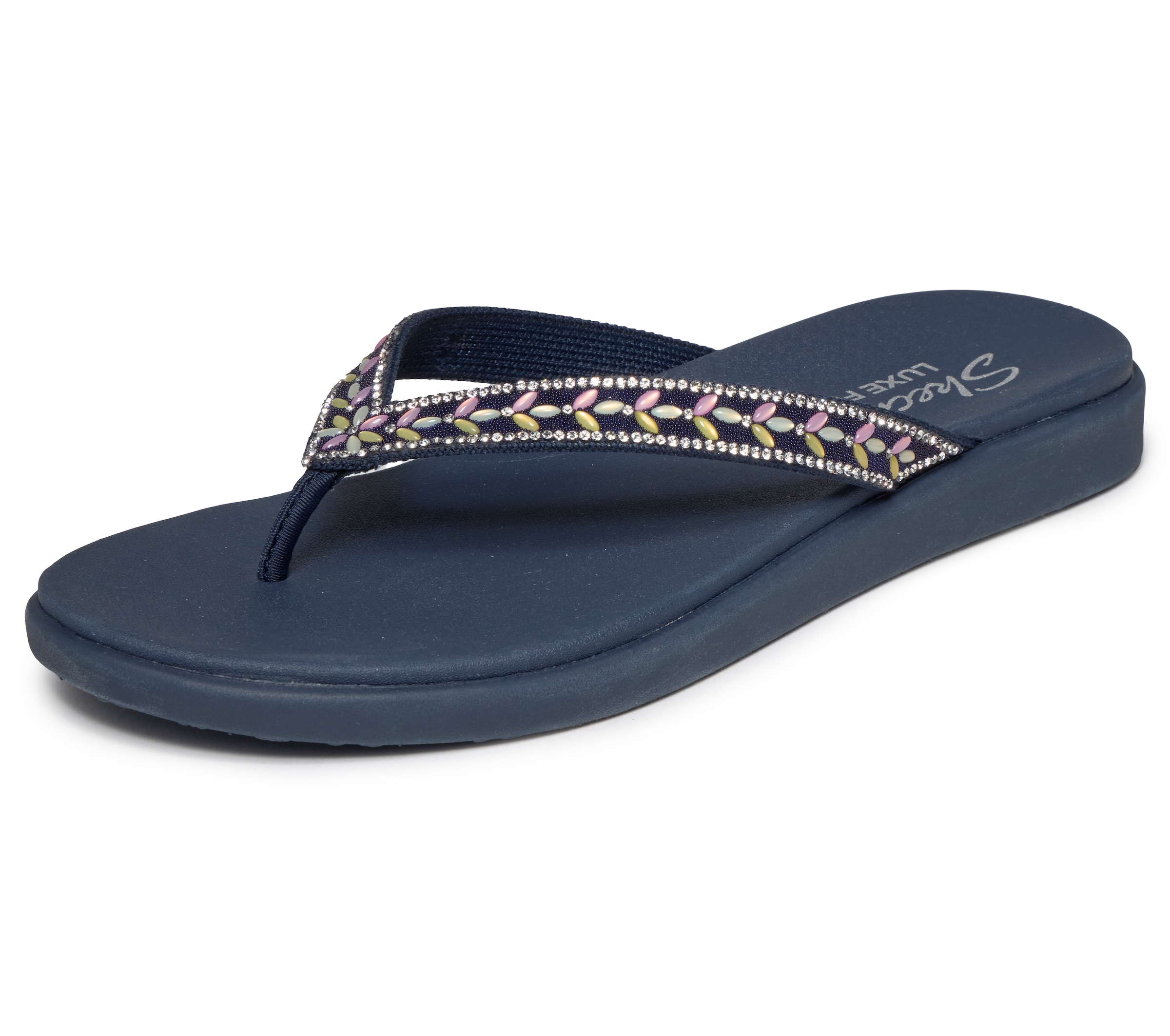 Skechers Zehentrenner »MEDITATION LUXE-«  Strandschuh, Sommerschuh, Badeschuh mit Glitzersteinchen