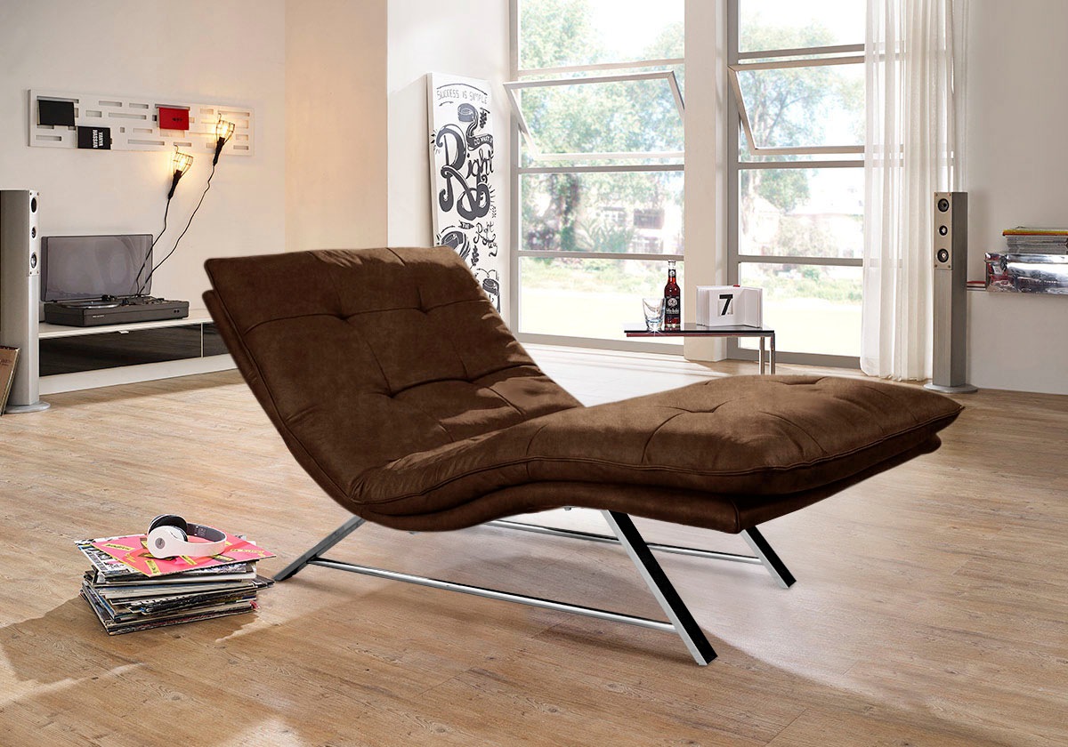 W.SCHILLIG Relaxliege »daily dreams«, in Waffelkissen-Optik, wahlweise mit Motor, Kufengestell, in 2 Breiten