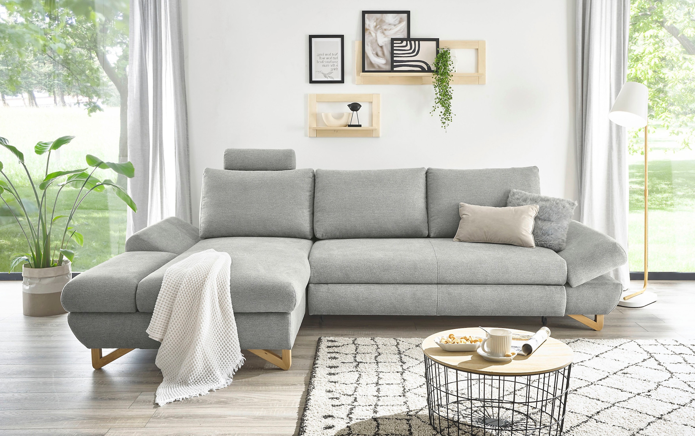 INOSIGN Ecksofa »City/Giron, L-Form,«, verstellbare Armlehnen mit Rasterfunktion