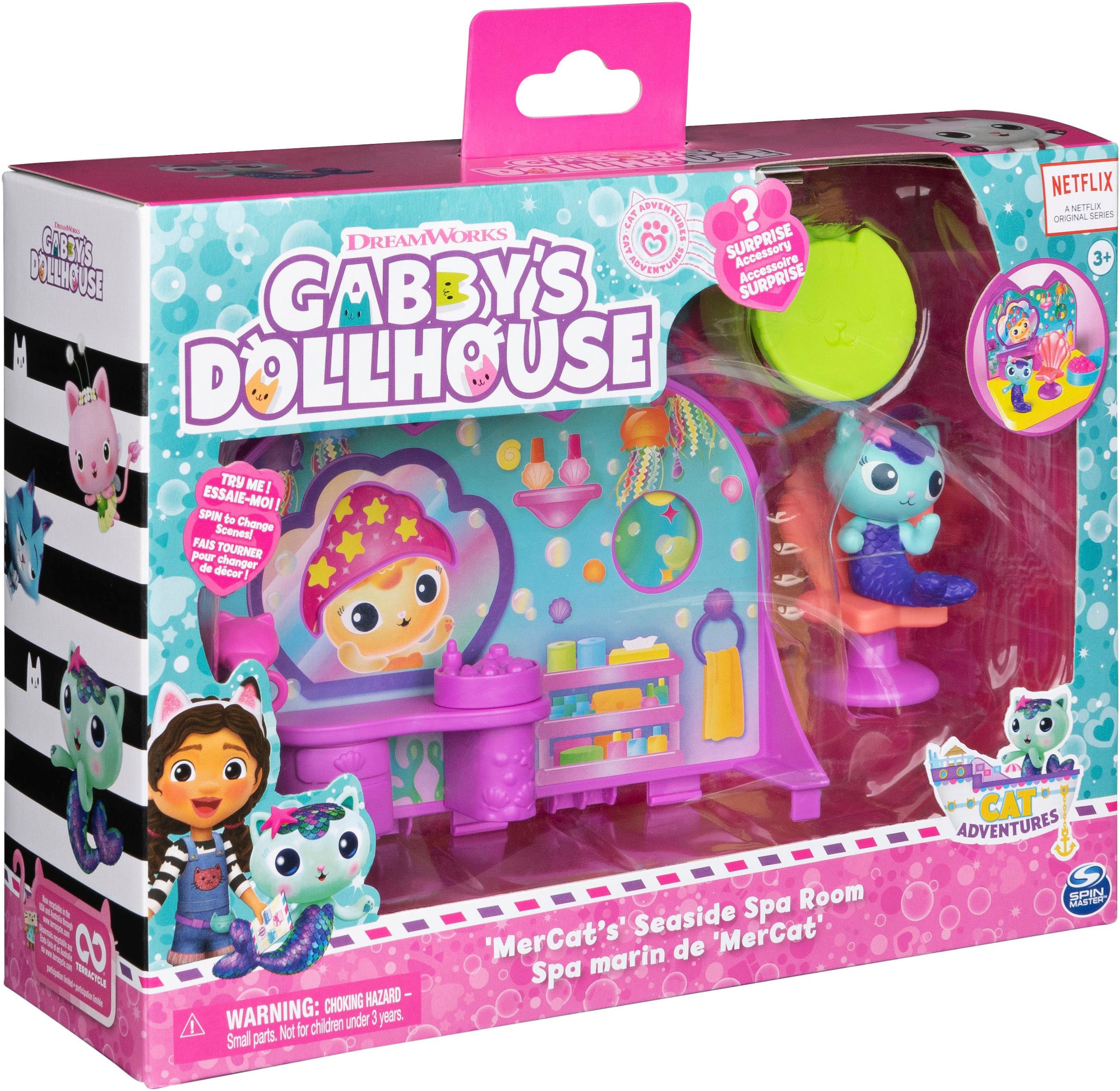 Spin Master Spielwelt »Gabby's Dollhouse – Deluxe Room - MerCat Spa (Cat Adventure)«