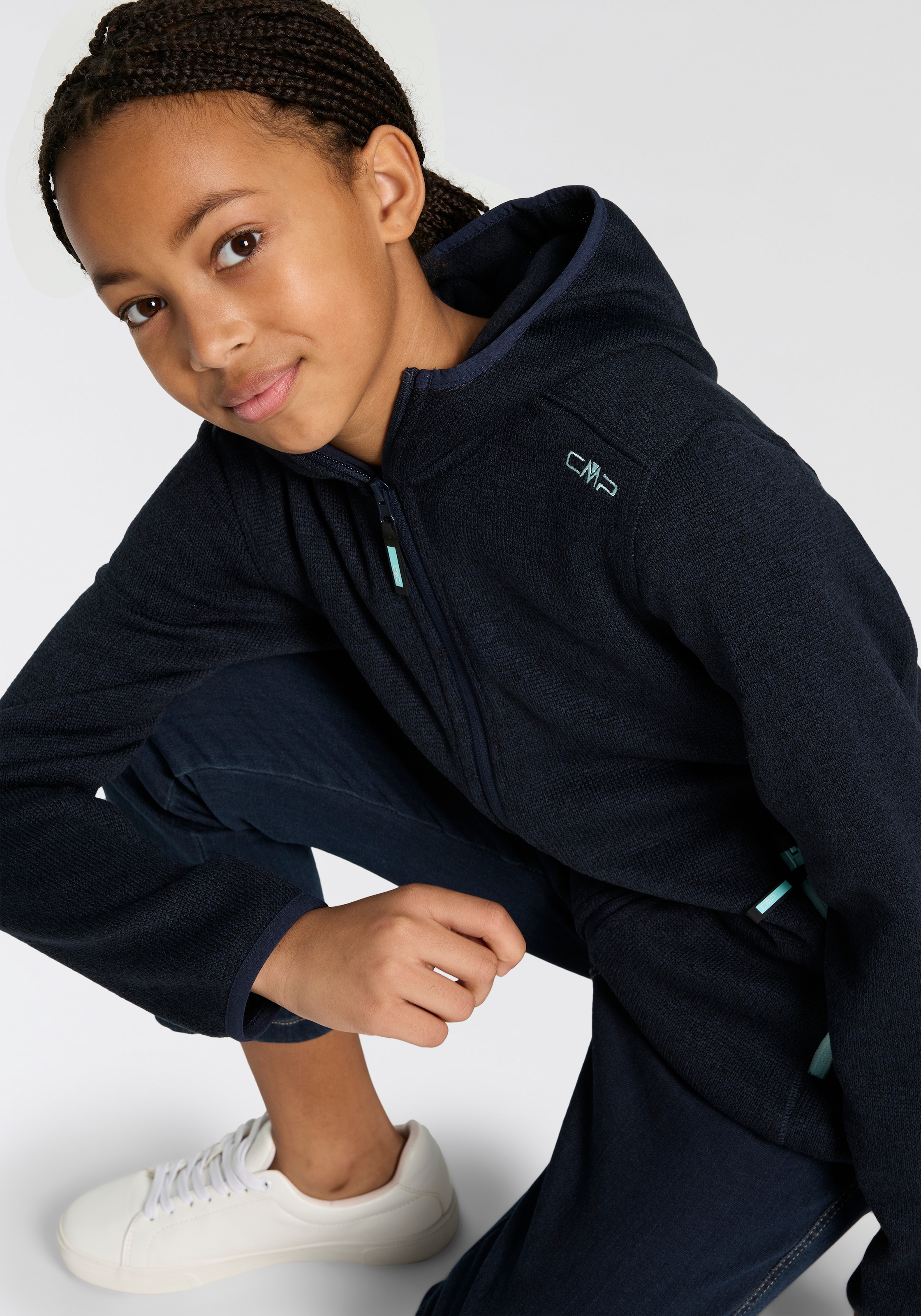 CMP Fleecejacke, mit Kapuze, Wärmend & Atmungsaktiv & Schnell trocknend & für Kinder