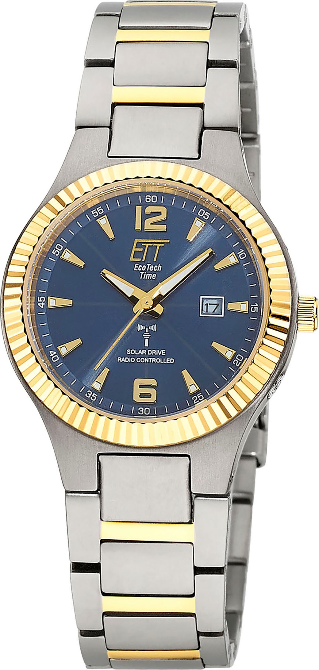 ETT Funkuhr »Everest Lady«, Armbanduhr, Solar, Damenuhr, analog, automatischer Kalender, Tag