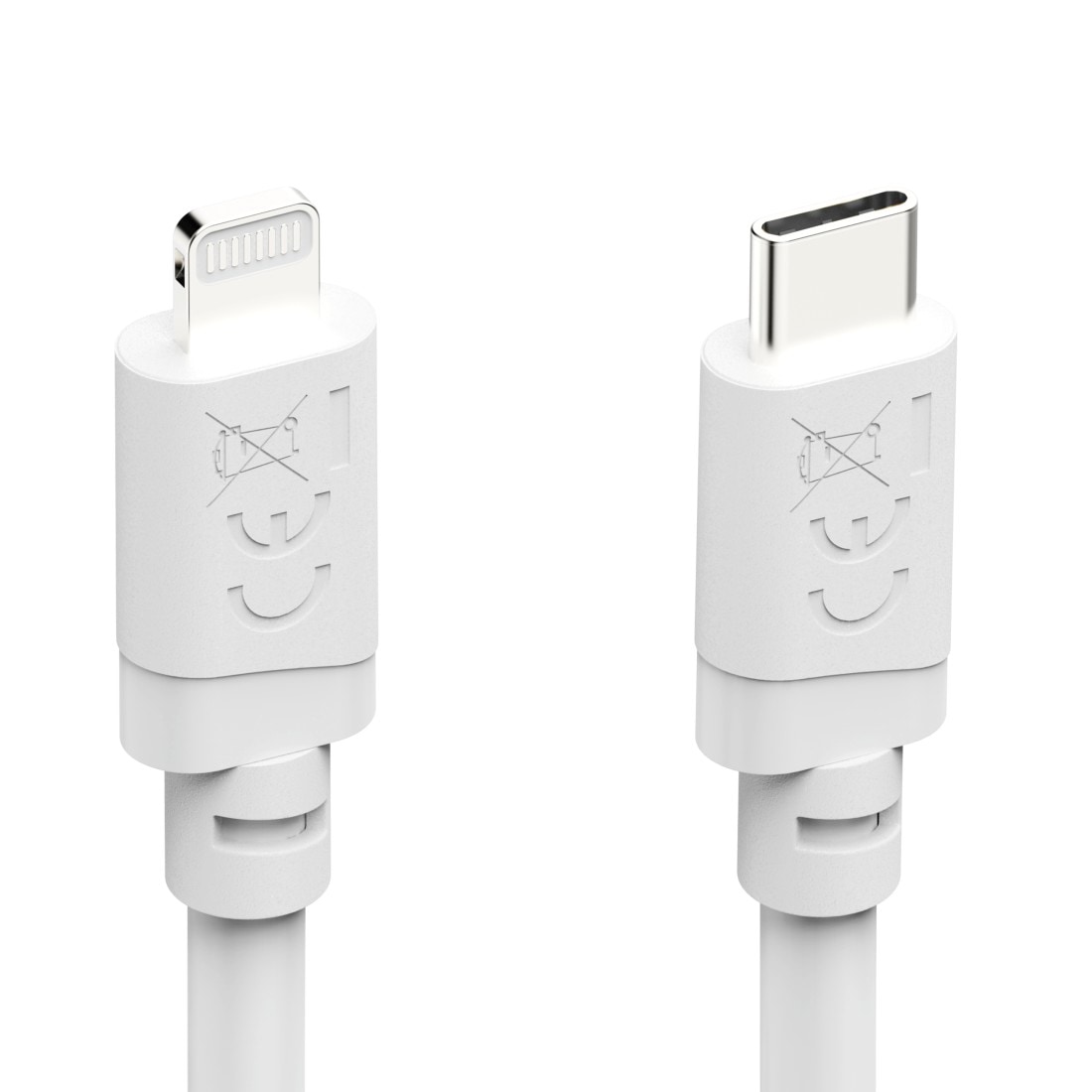 Hama USB-Kabel »USB-C auf Lightning Ladekabel 1 m weiß« Lightning | USB-C 200 cm Schnellladen, 480 Mbit/s, MFi zertifiziert, 3 A Strom
