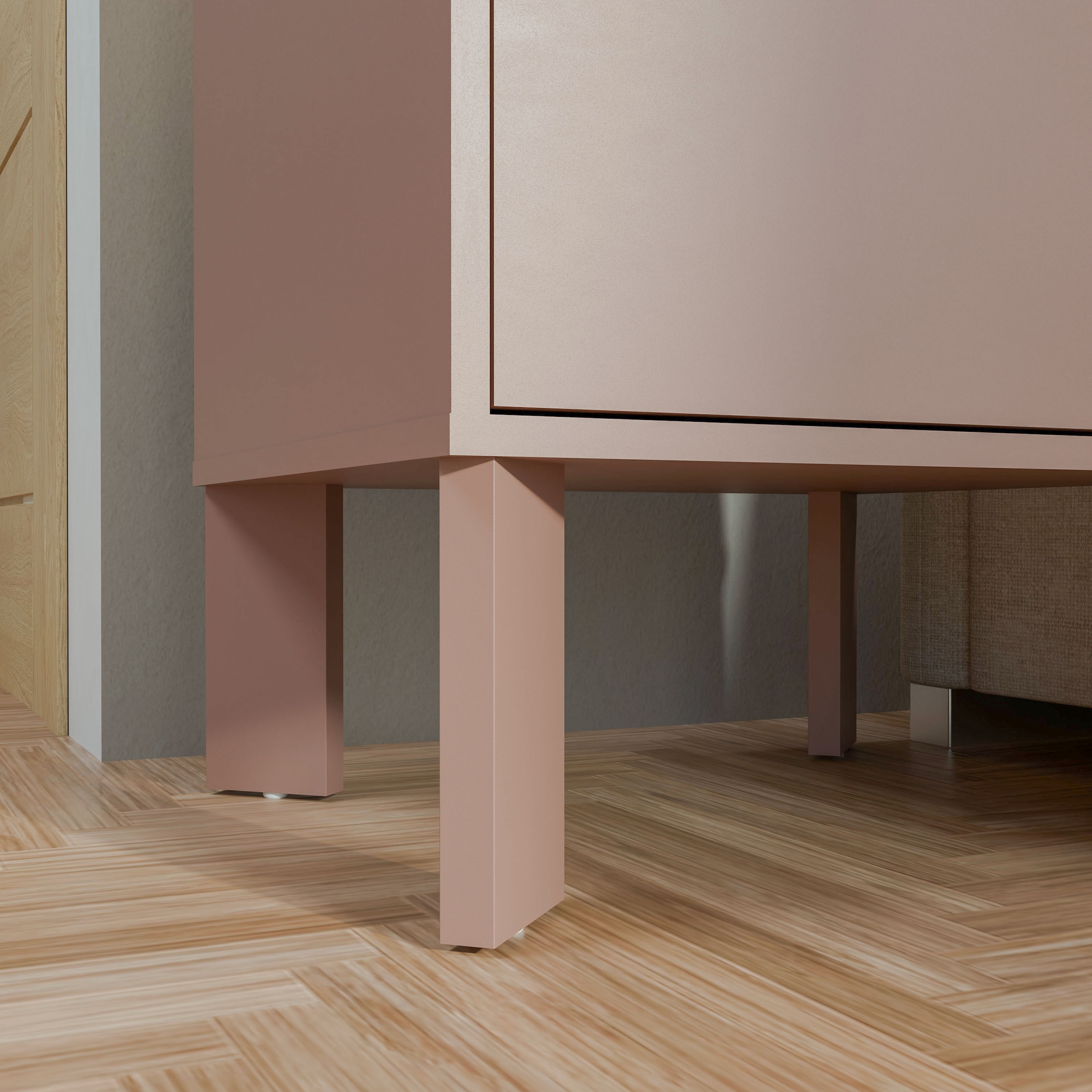 FORTE Nachtkommode »Tahoe Nachtkommode, grifflos,  2 Schubkästen« B/H/T 48,2/66,7/41,4 cm