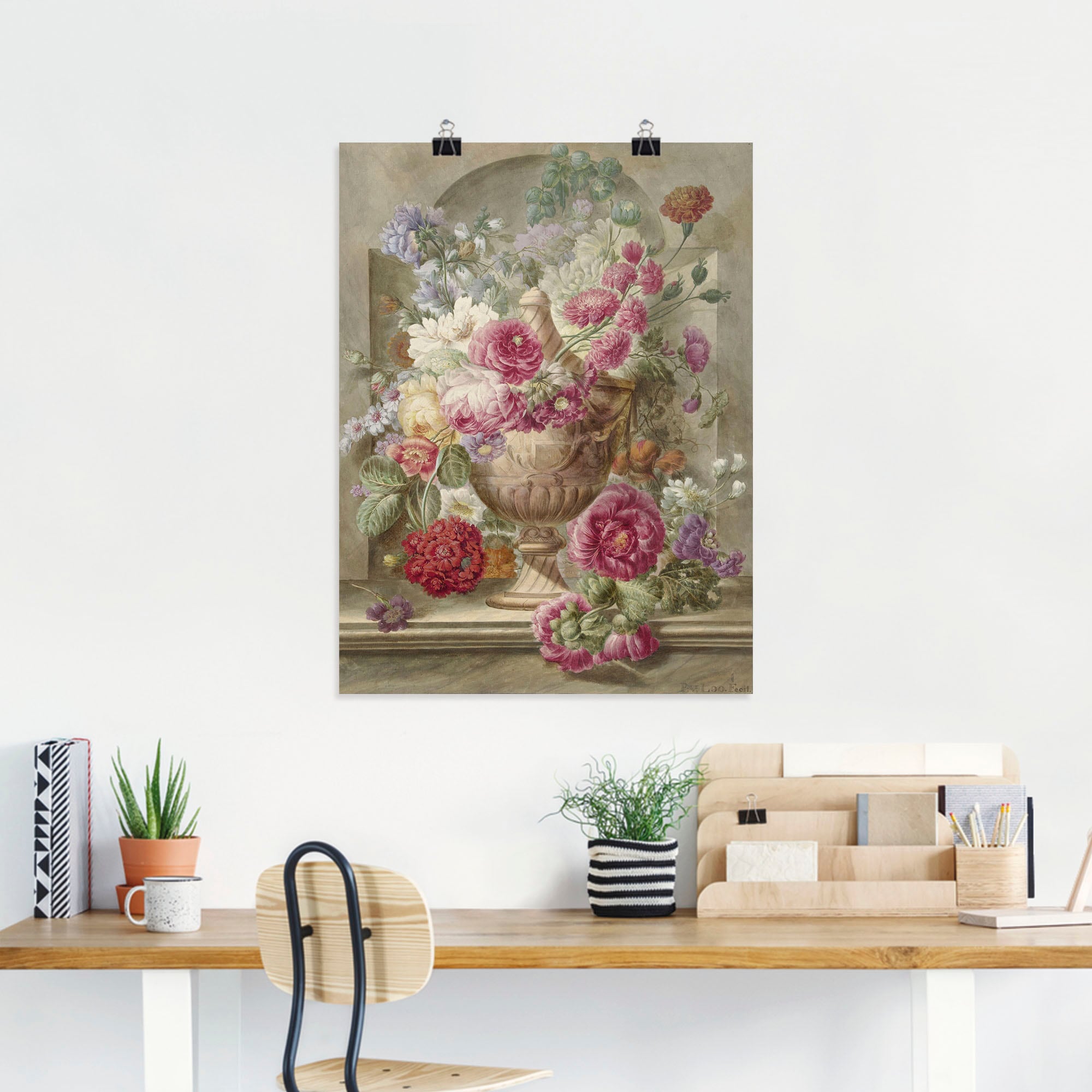 Artland Wandbild »Vase Wandaufkleber Größen Blumen.«, Arrangements, versch. (1 Alubild, Poster mit St.), in bequem Leinwandbild, bestellen als oder