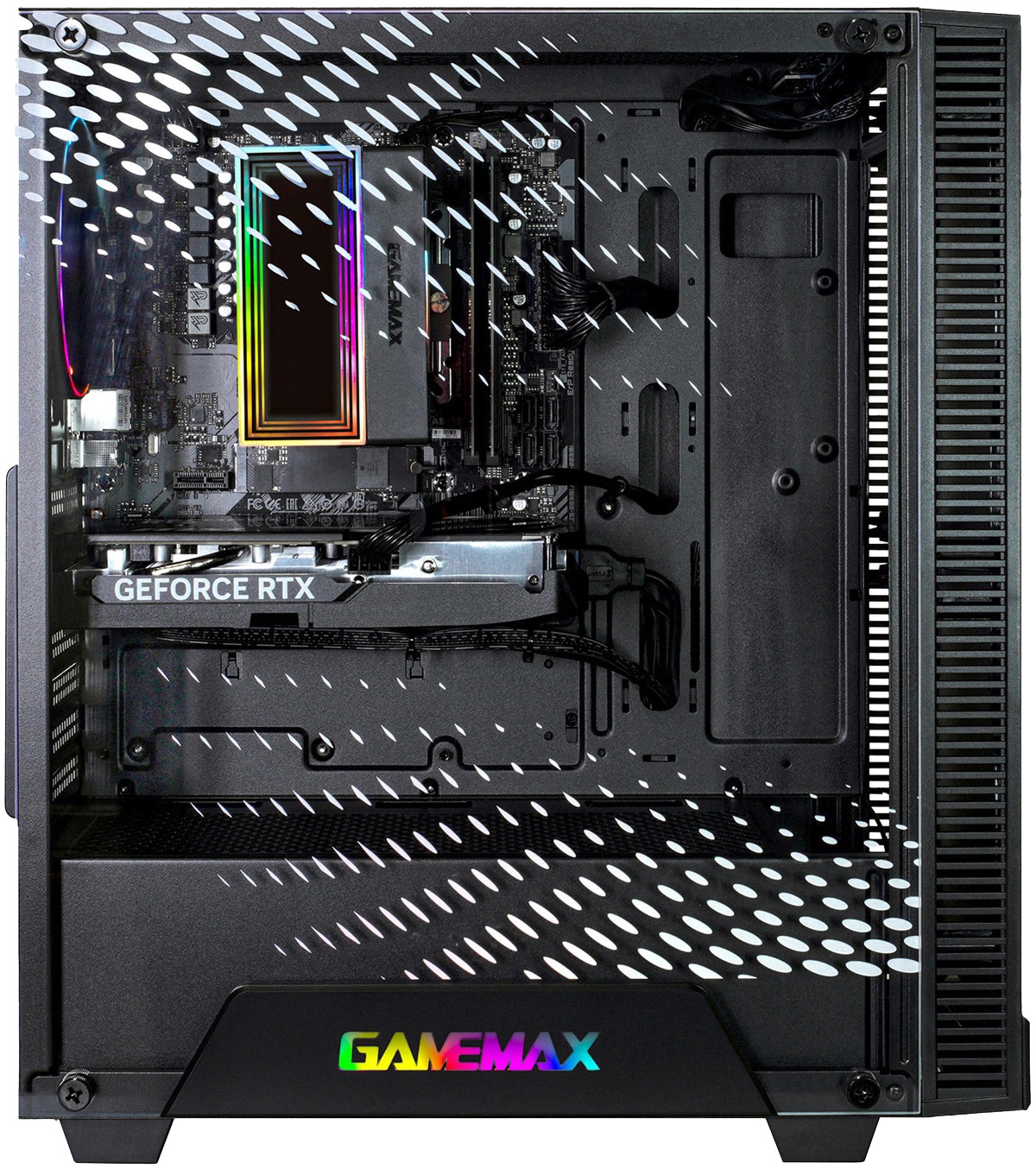 GAMEMAX Gaming-PC-Komplettsystem »GigaDeal Striker 2788 AMD Ryzen 5 7500F 16GB DDR5 1TB SSD RTX 5060Ti« 32 ″ AMD Ryzen 5 GeForce RTX™ 5060 Ti 16 GB RAM 1.000 GB SSD Windows 11, DDR5 RAM + Gigabyte GS32QCA LED-Monitor Curved, 80 cm 32"