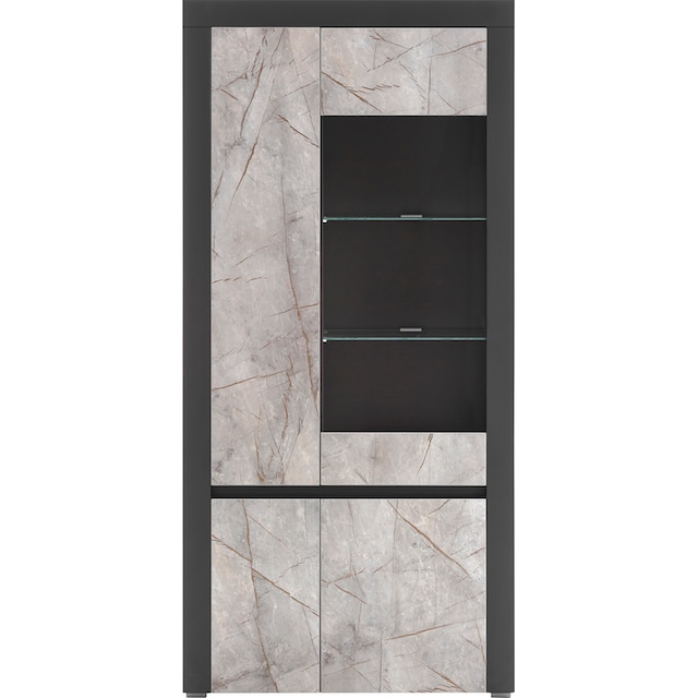 Home affaire Vitrine »Stone Marble«, mit einem edlen Marmor-Optik Dekor, Breite  95 cm auf Raten kaufen