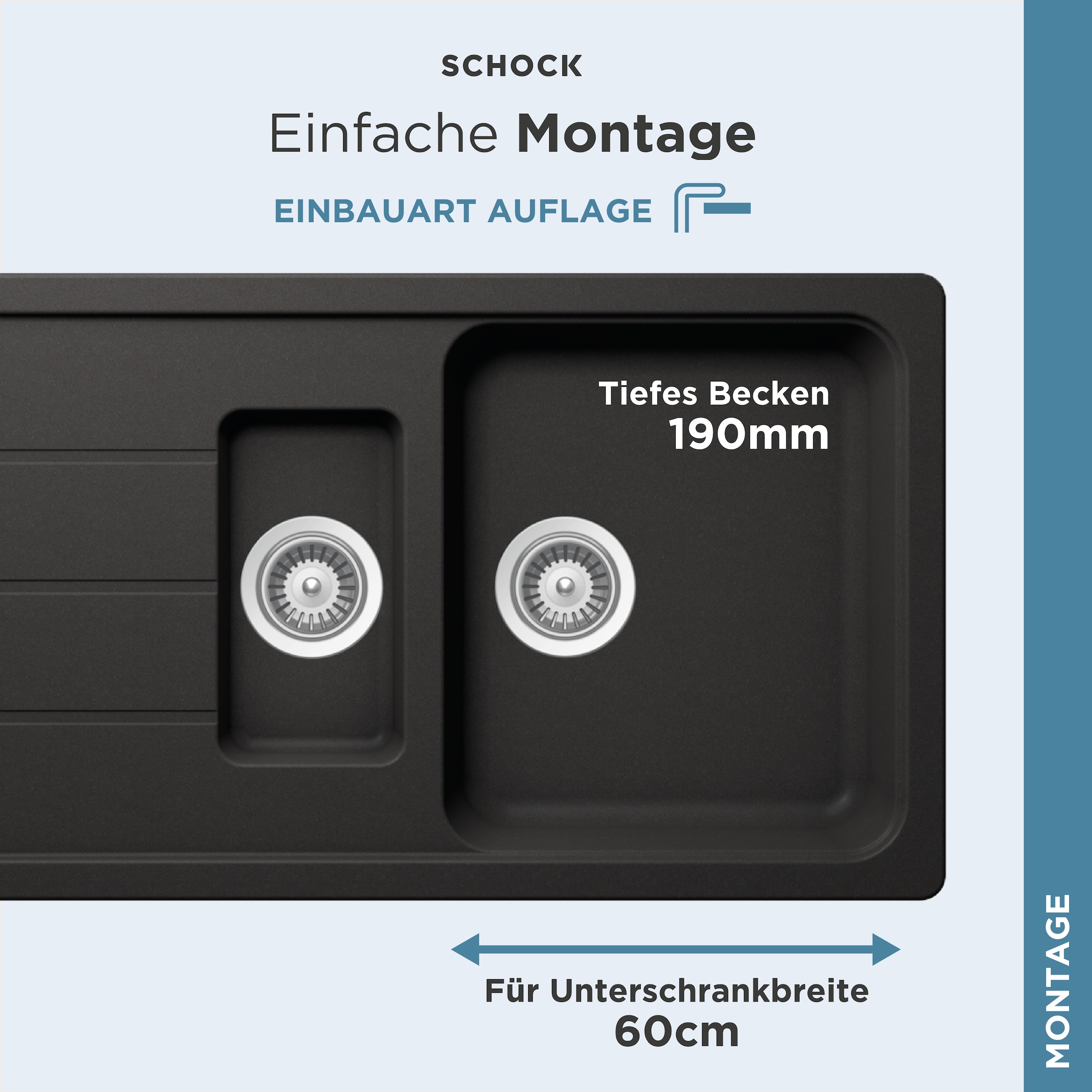 Schock Granitspüle »Formhaus« mit Restebecken