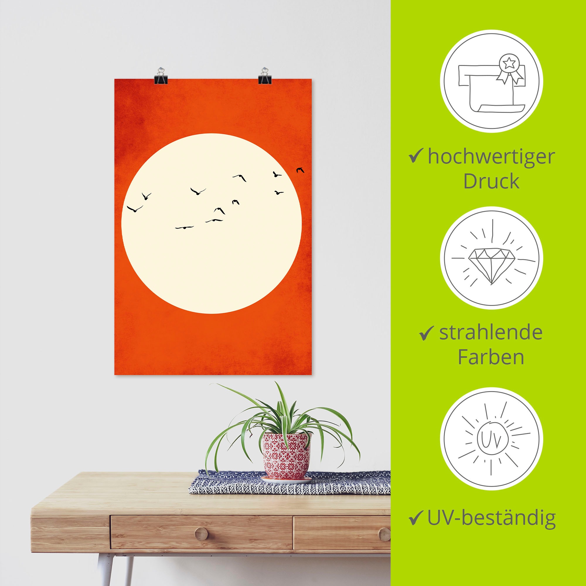 Artland Poster »Wärmende Gefühle«, Himmelsbilder, (1 St.), als Alubild, Leinwandbild, Wandaufkleber oder Poster in versch. Größen
