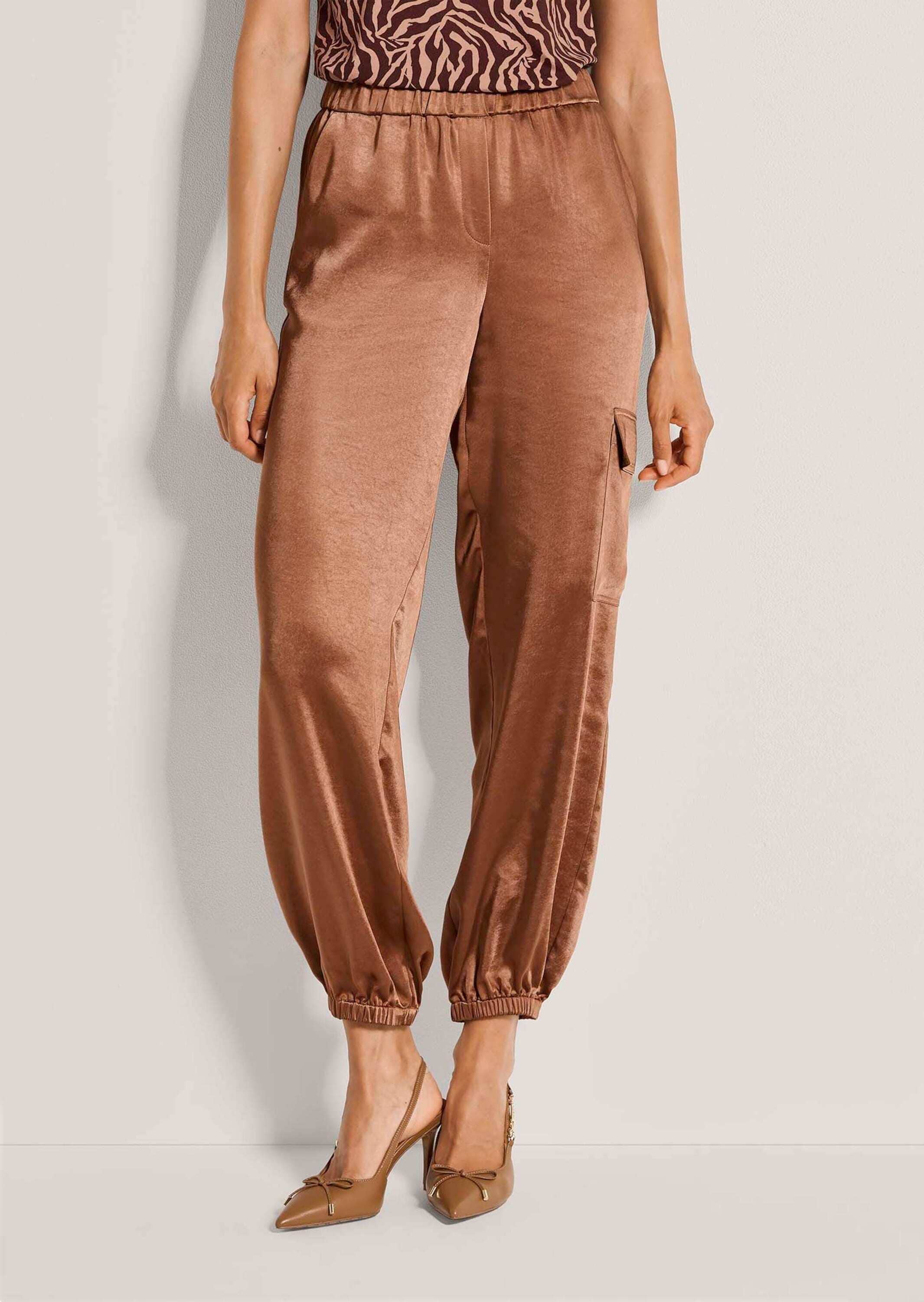 MADELEINE Stoffhose »Satinhose Stoffhose mit Schlupfbund«  Elastische Beinabschlüsse