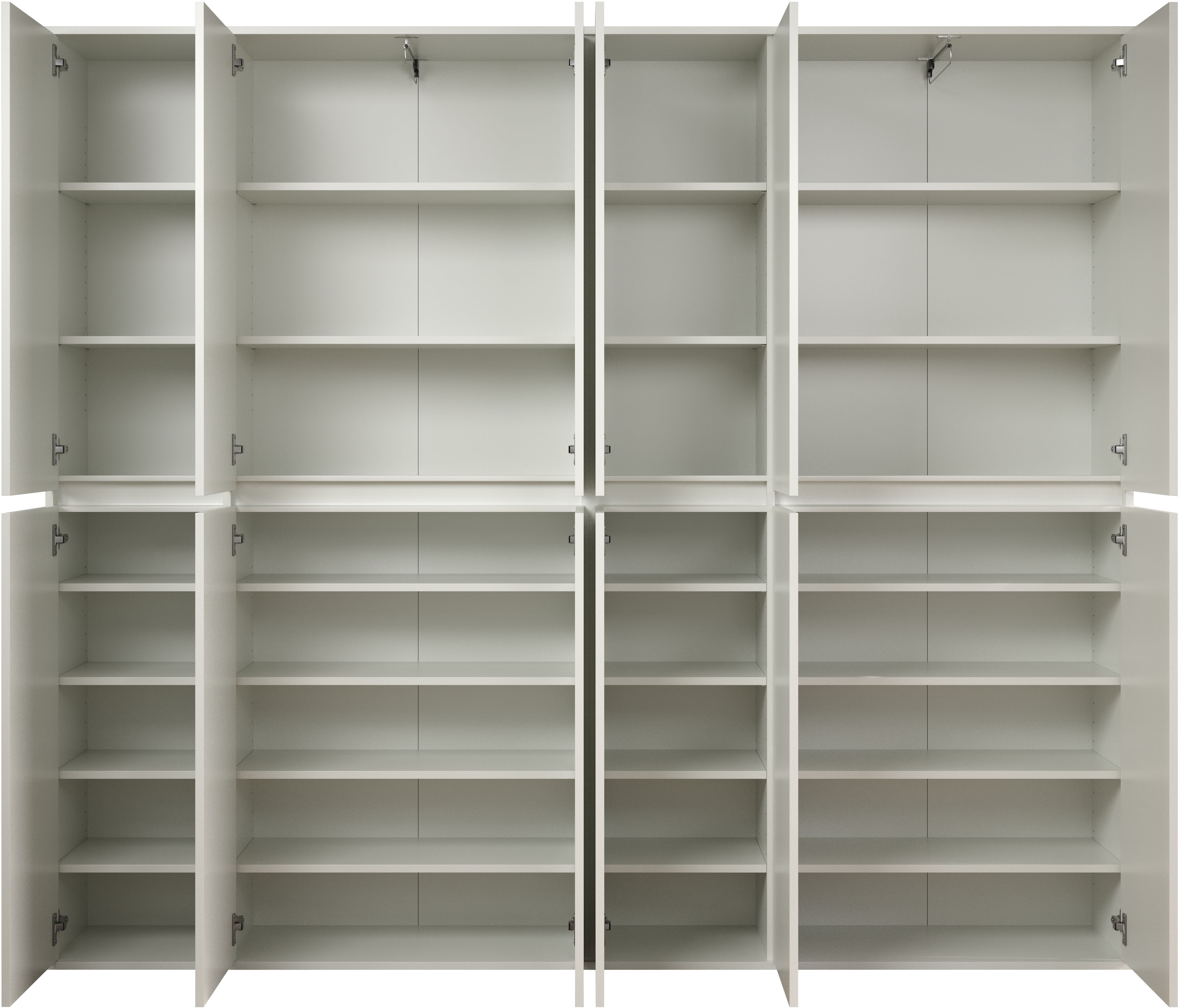 INOSIGN Garderoben-Set »Novara«, (Komplett-Set, 2 St.), Garderobenschränke mit insgesamt 32 Fächern - (B/T/H) 222/34/191 cm