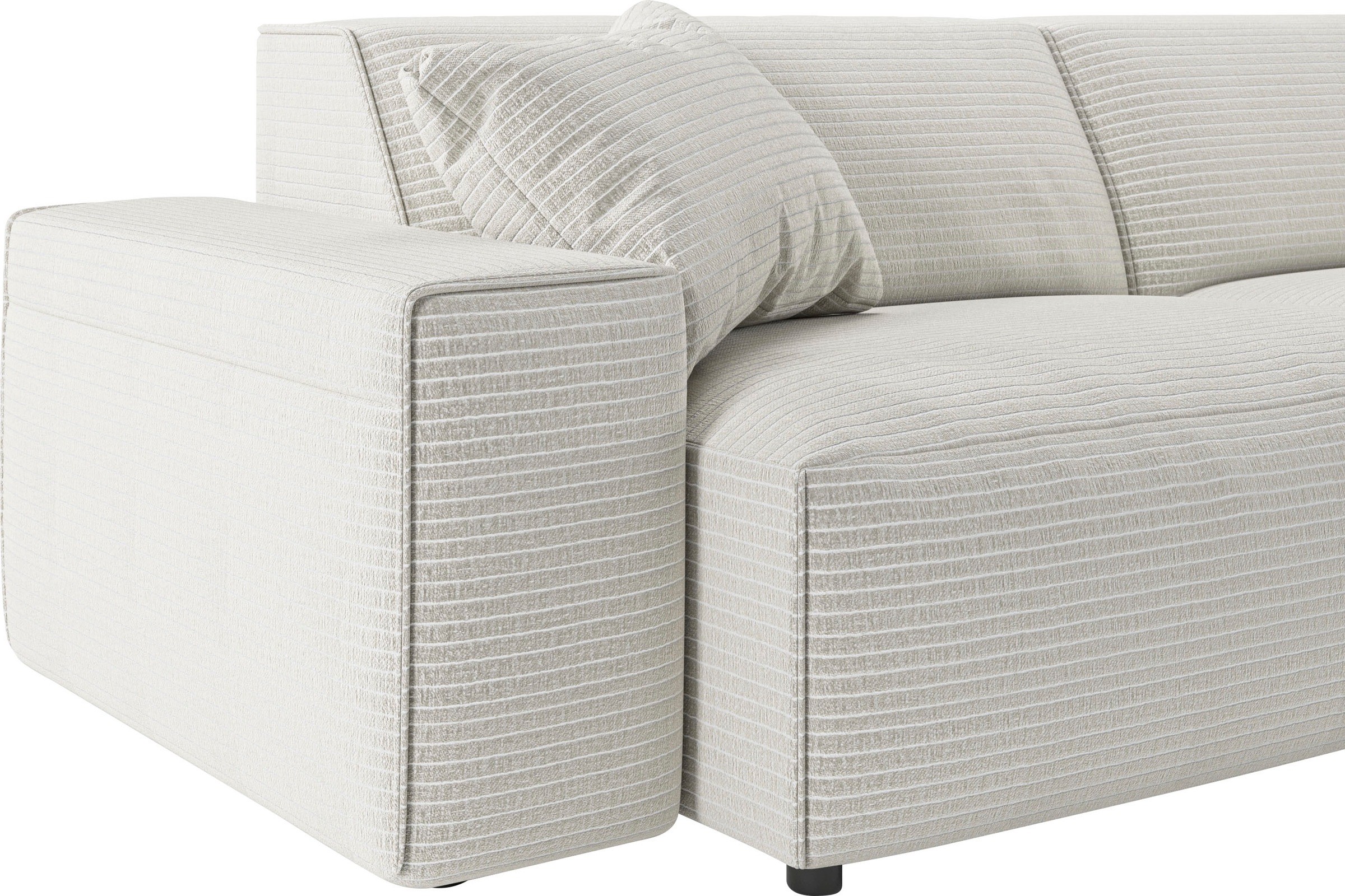 andas Ecksofa »Glimminge L-Form auch in Breitcord, Feincord + Easy care-Bezug,«, Breite 234, Zierkissen
