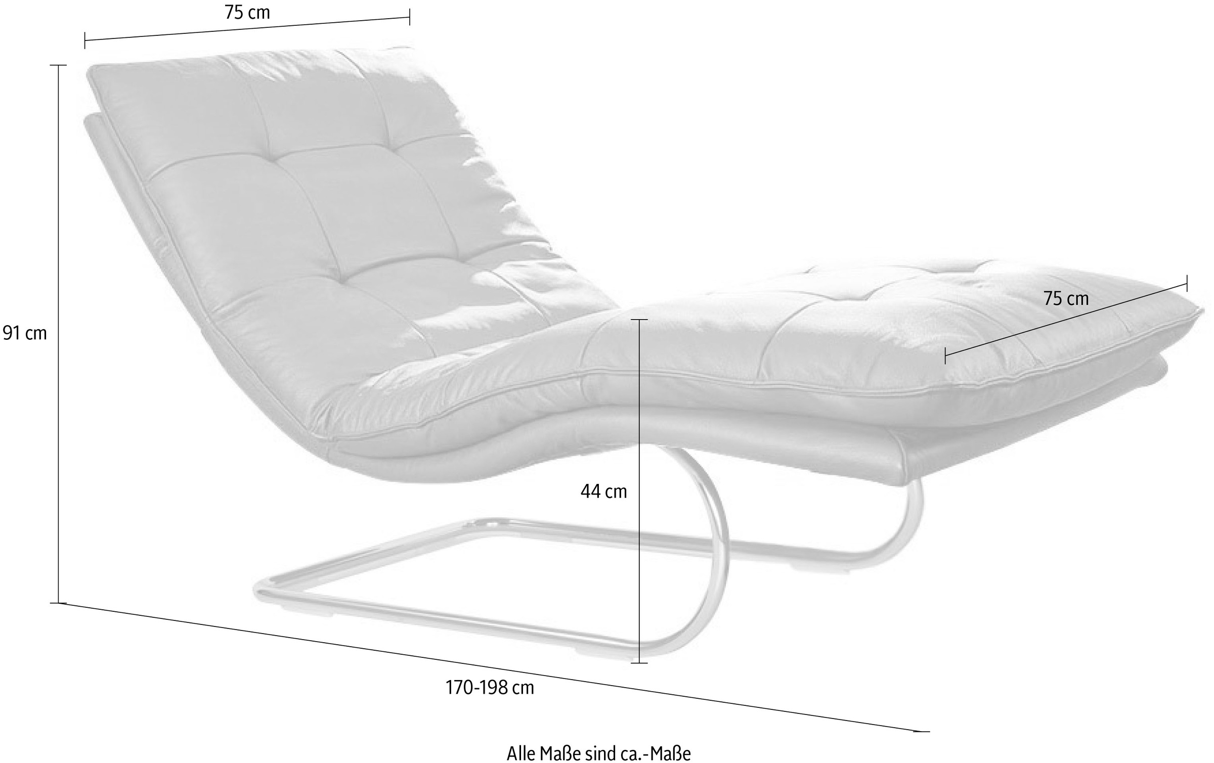 W.SCHILLIG Relaxliege »daily dreams«, in Waffelkissen-Optik, wahlweise mit Motor, Freischwingergestell