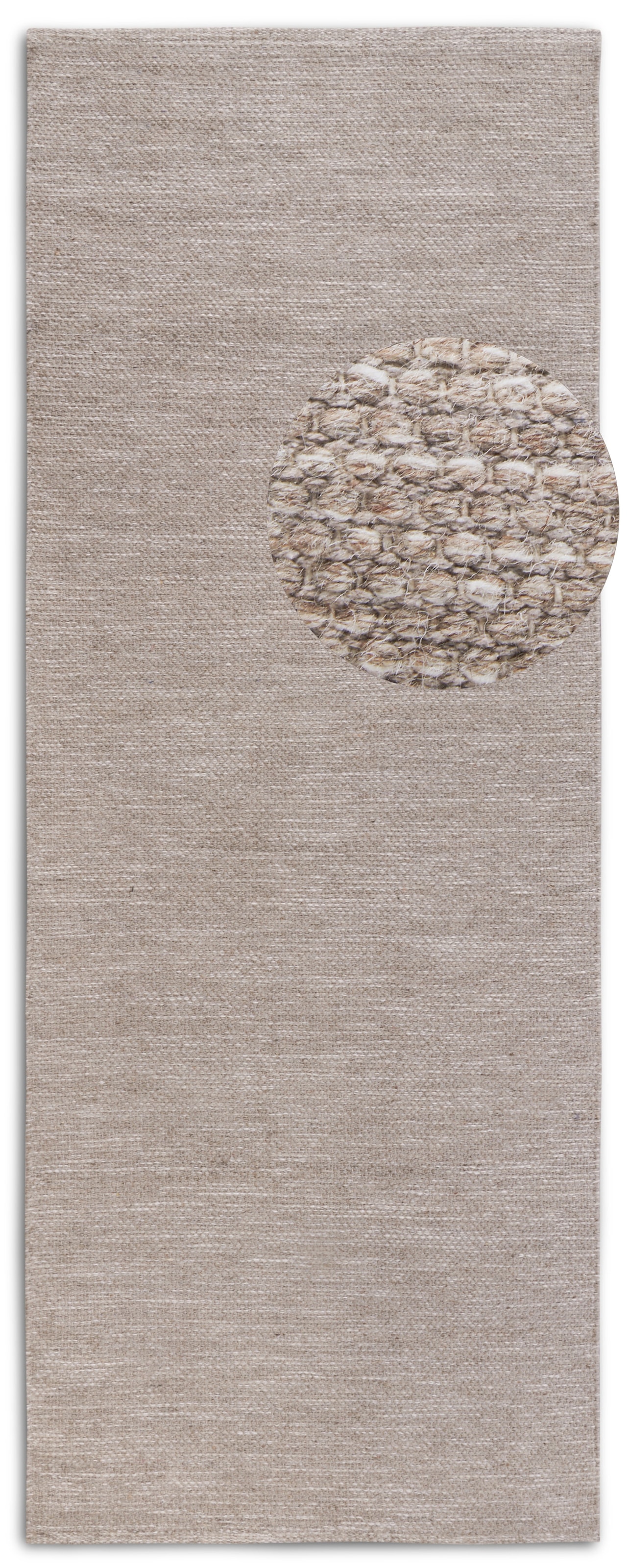 ELLE DECORATION Wollteppich »Pradesh«, rechteckig, 10 mm Höhe, Handgewebt, Wolle, Natur, Läufer, Wohnzimmer, Schlafzimmer, Skandi