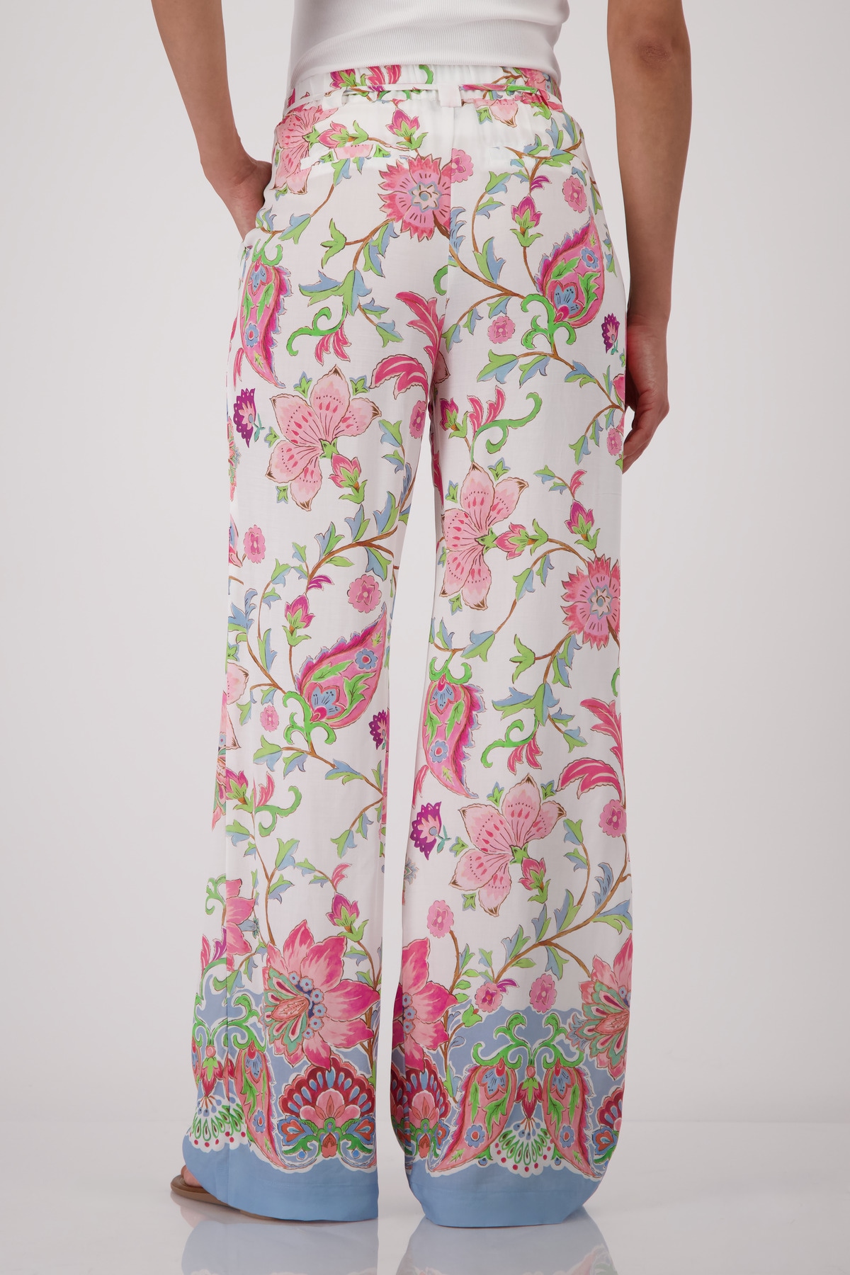 Monari Palazzohose »Hose Pia reg. Blumendruck«  Regular fit mit Blumenmuster