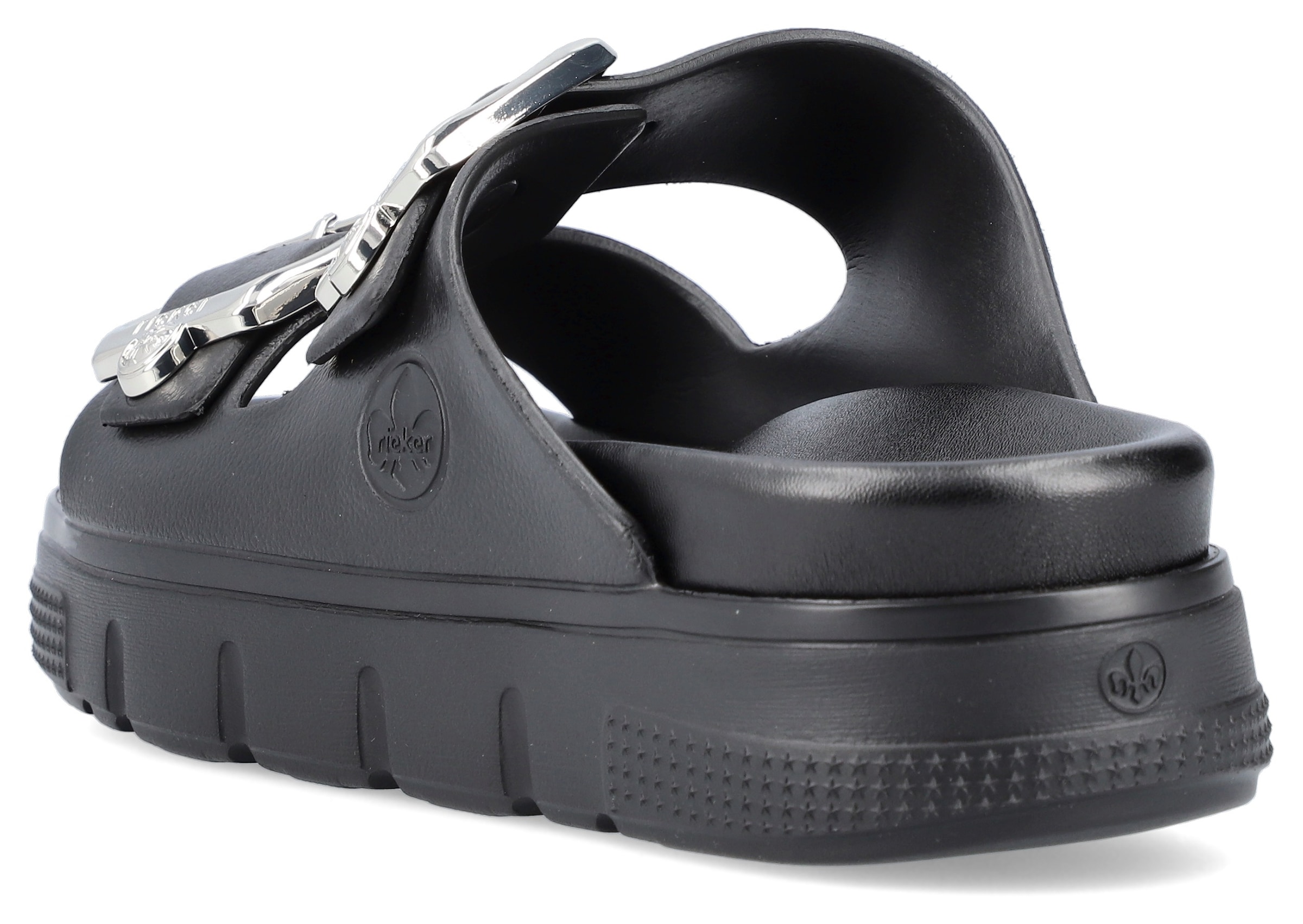 Rieker Pantolette, Plateau, Sommerschuh, Schlappen in Weite G (=weit)