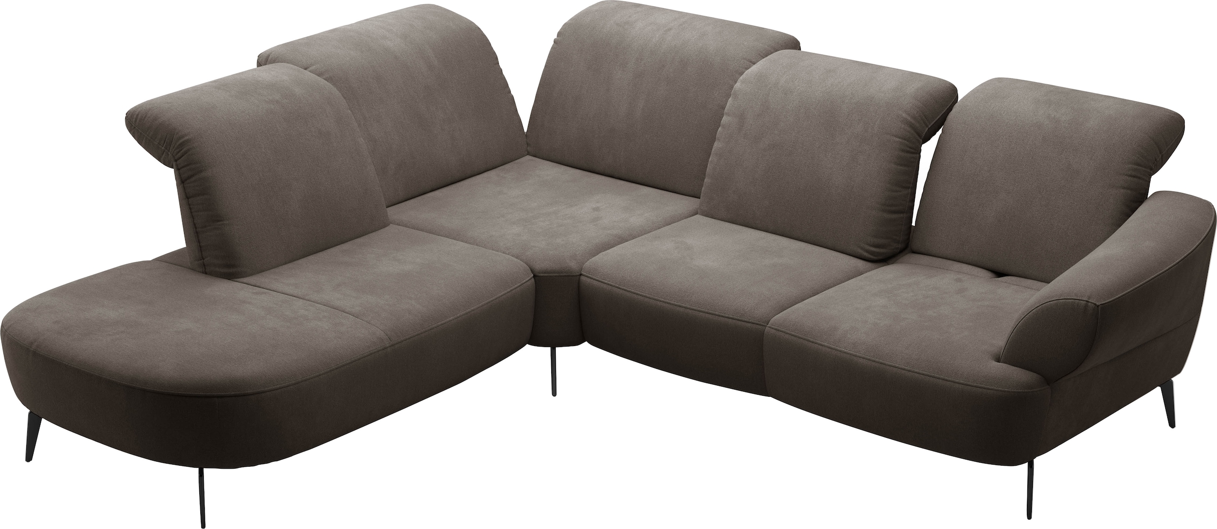sit&more Ecksofa »Dance, L-Form, inkl. Sitztiefenverstellung«, inkl. Click&Seat, optional mit Kopfteilverstellung