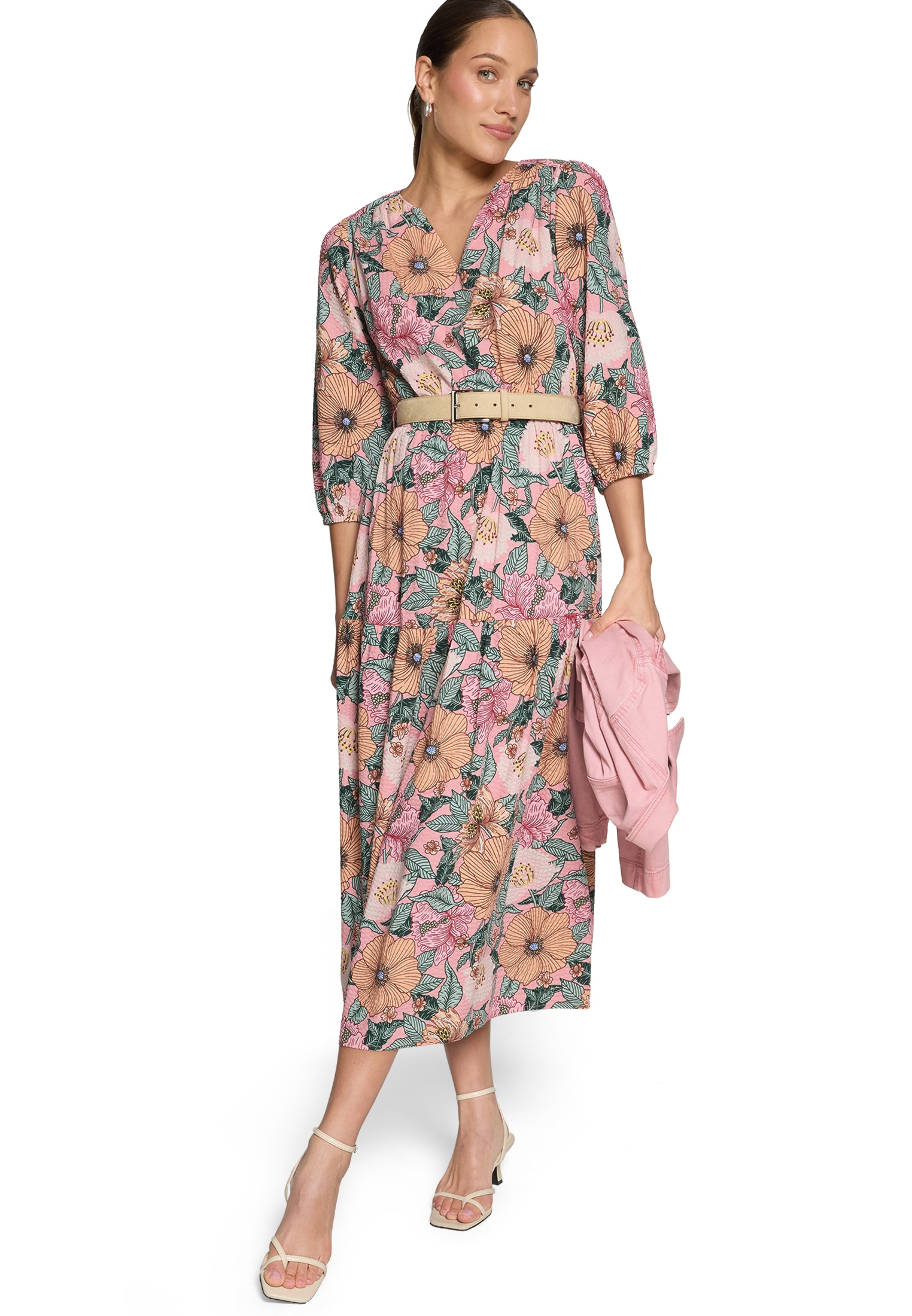 Zero Maxikleid »Maxikleid mit Blumenprint«