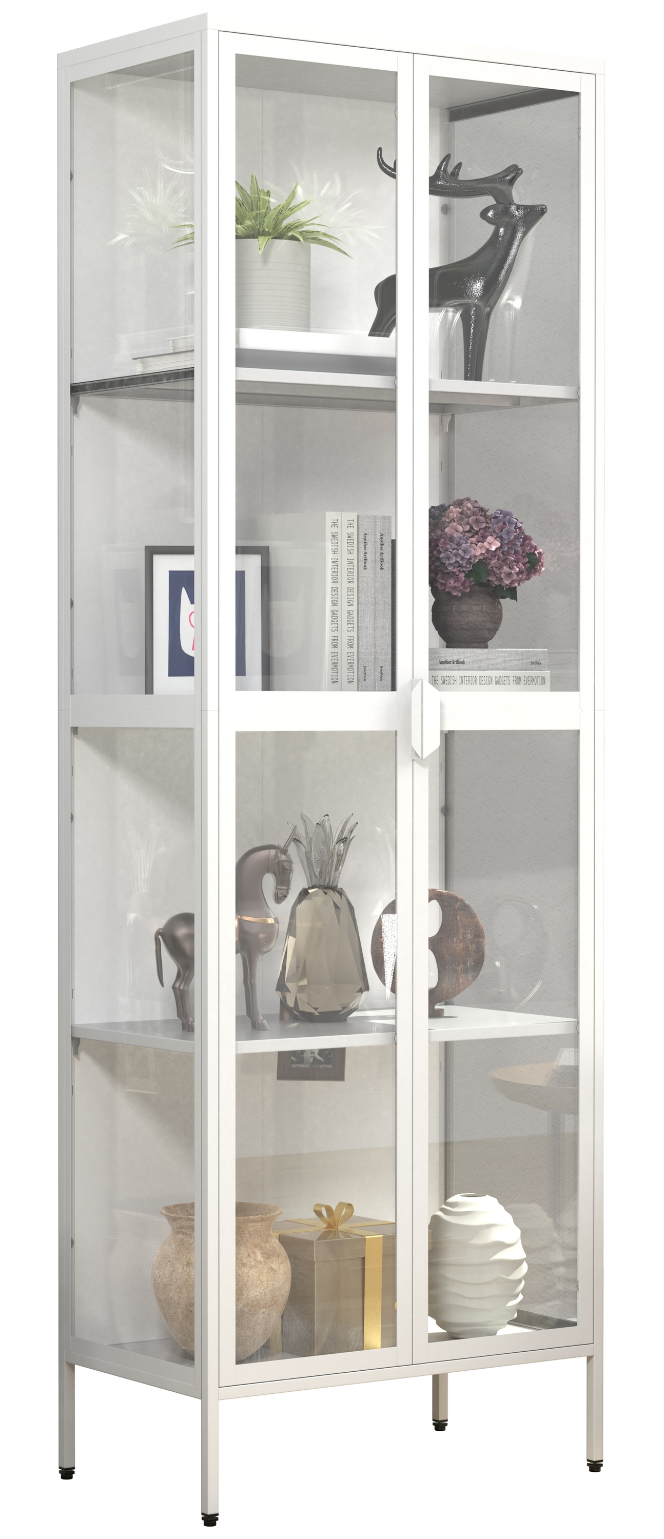 Ebuy24 - Ligne de base Floka h. 180 x l. 60 x p. 35 cm Blanc