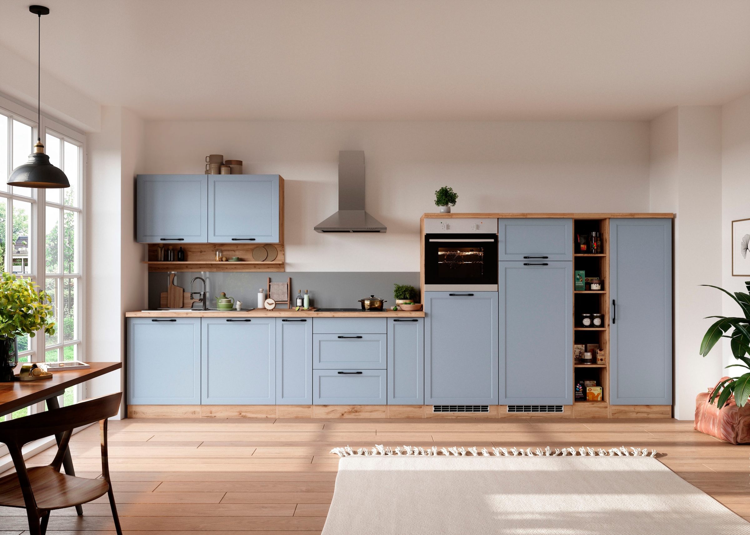 KOCHSTATION Küchenzeile »KS-Lana« 440 cm breit, wahlweise mit oder ohne E-Geräte