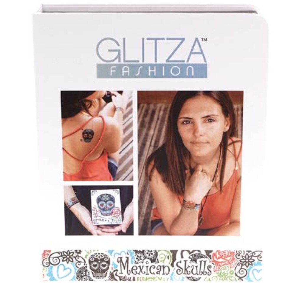 Knorrtoys® Kreativset »GLITZA FASHION Deluxe Set Mexican Skulls«, (Set), Für alle Oberflächen geeignet