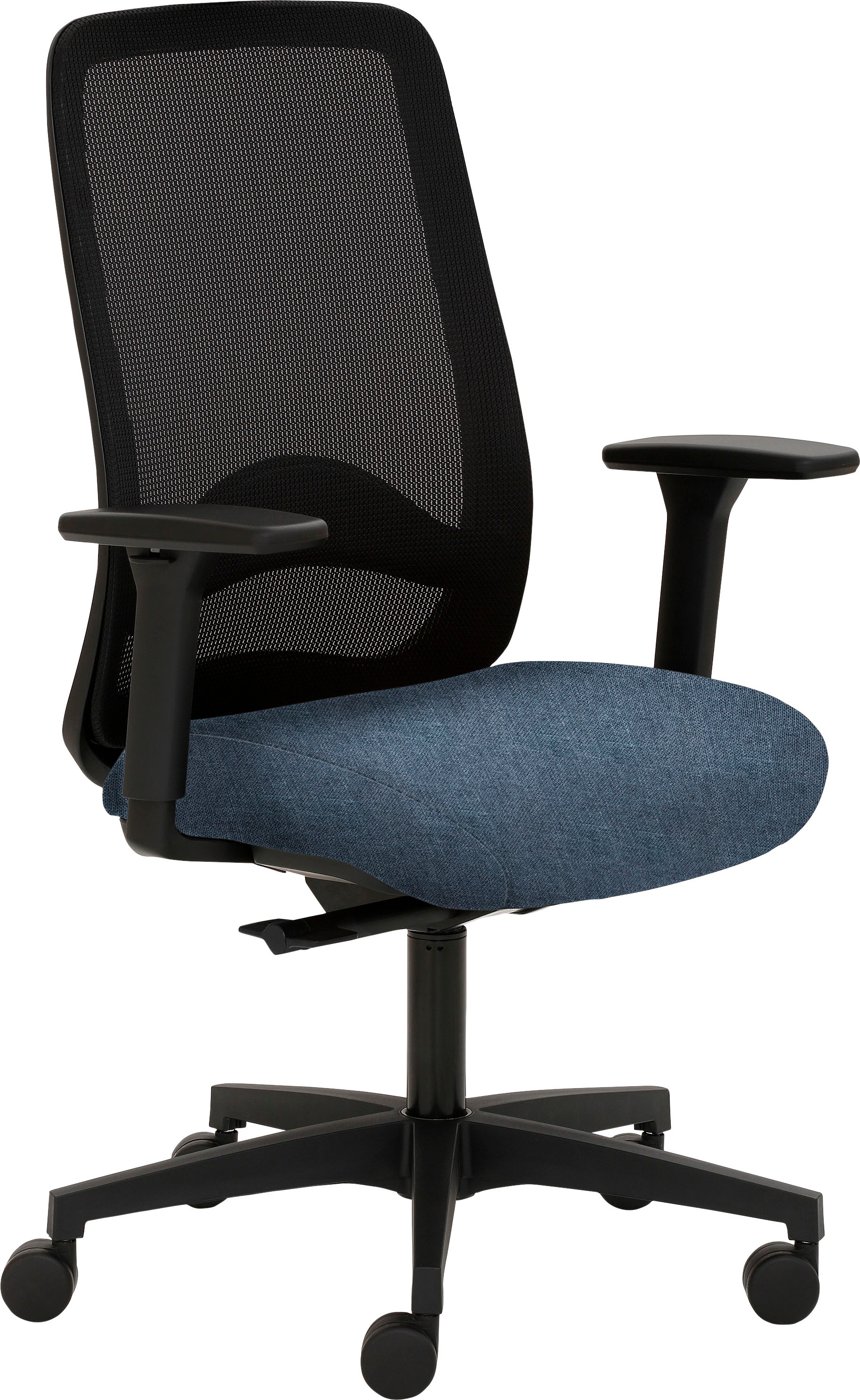 Mayer Sitzmöbel, Bürostuhl »myTRITON« () 1 Stk., Jeansblau + Schwarz, Polyester, B/H/T: 70 cm, Jeansblau + Schwarz