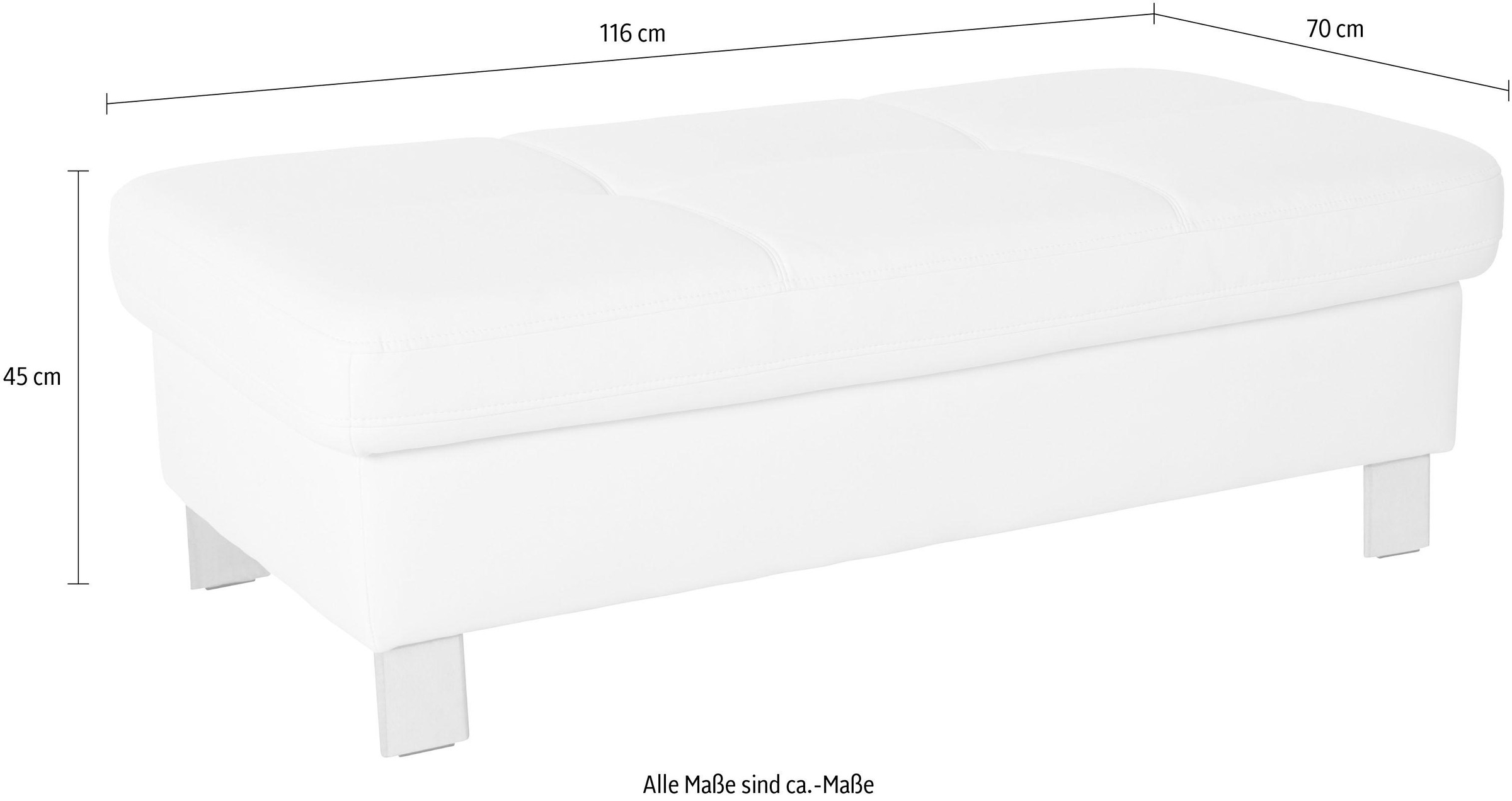 exxpo - sofa fashion Hocker »Fiji Bankhocker mit Staufach unter der Sitzfläche« elegant modern mit toller Detailverarbeitung