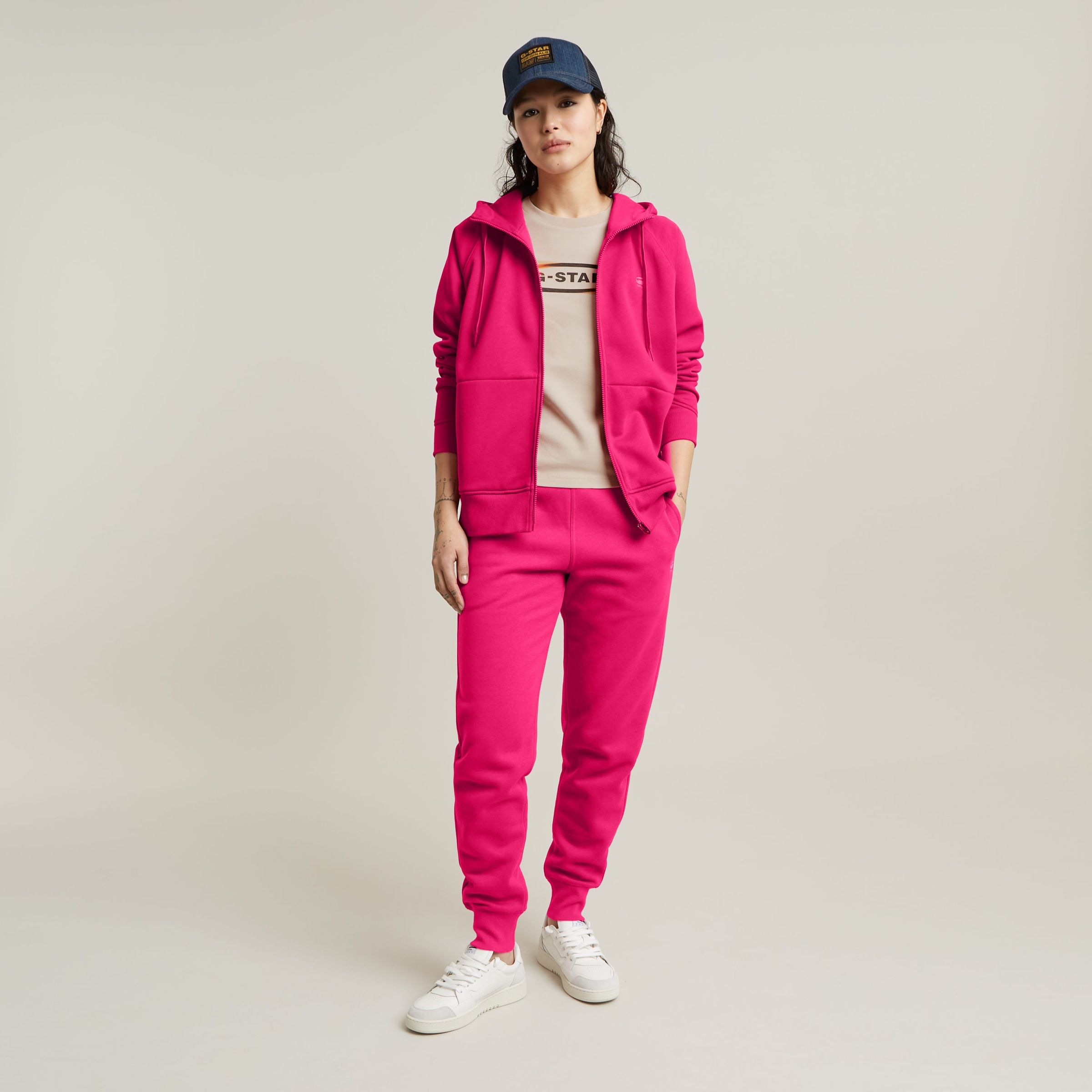 G-STAR Kapuzensweatjacke »Premium core 2.1 hdd zip thru« mit tonaler Logostickerei