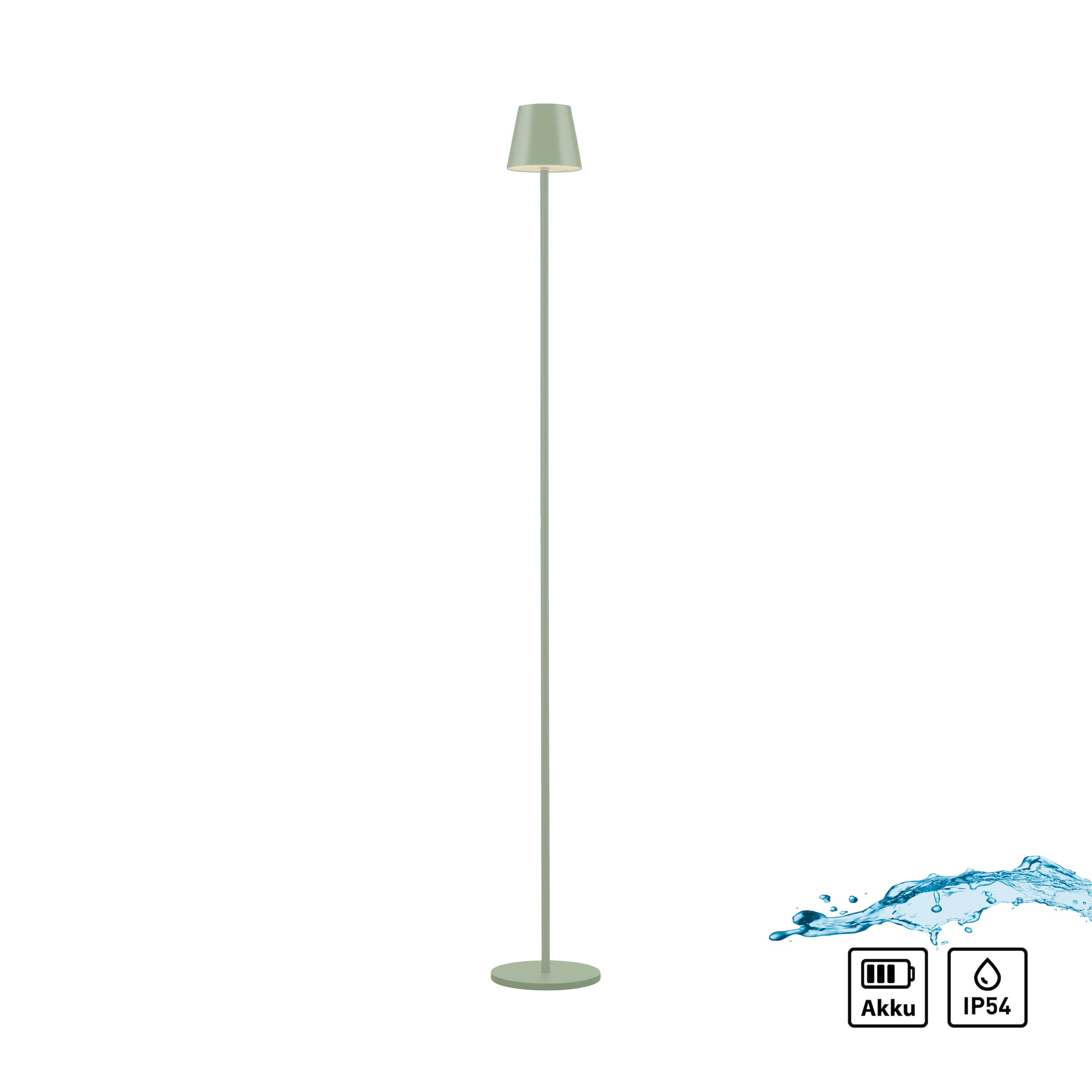 JUST LIGHT Stehlampe »EURIA«, 1 flammig, Leuchtmittel LED-Modul | LED fest integriert, Akkuleuchte