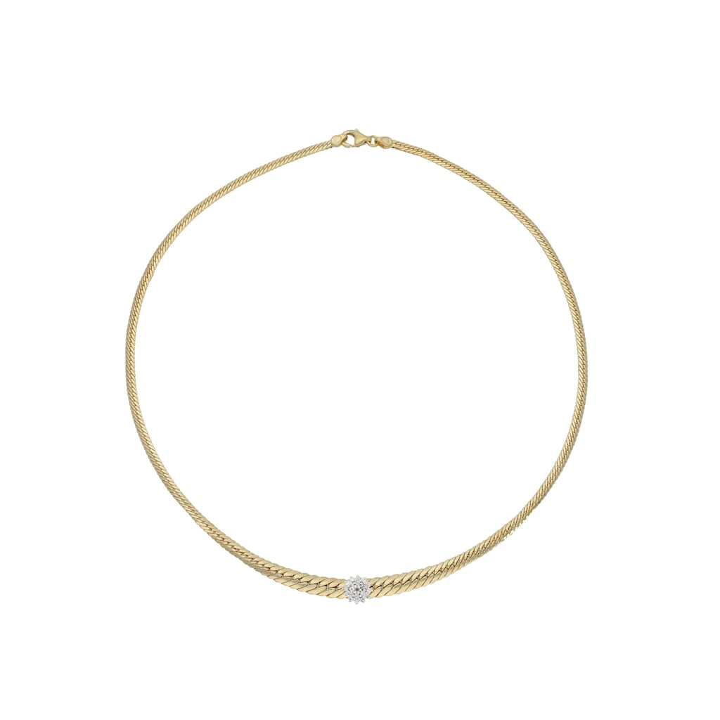 Firetti Collier »Schmuck Geschenk Gold 585 Halsschmuck Halskette Goldkette Fantasie«, mit Diamanten