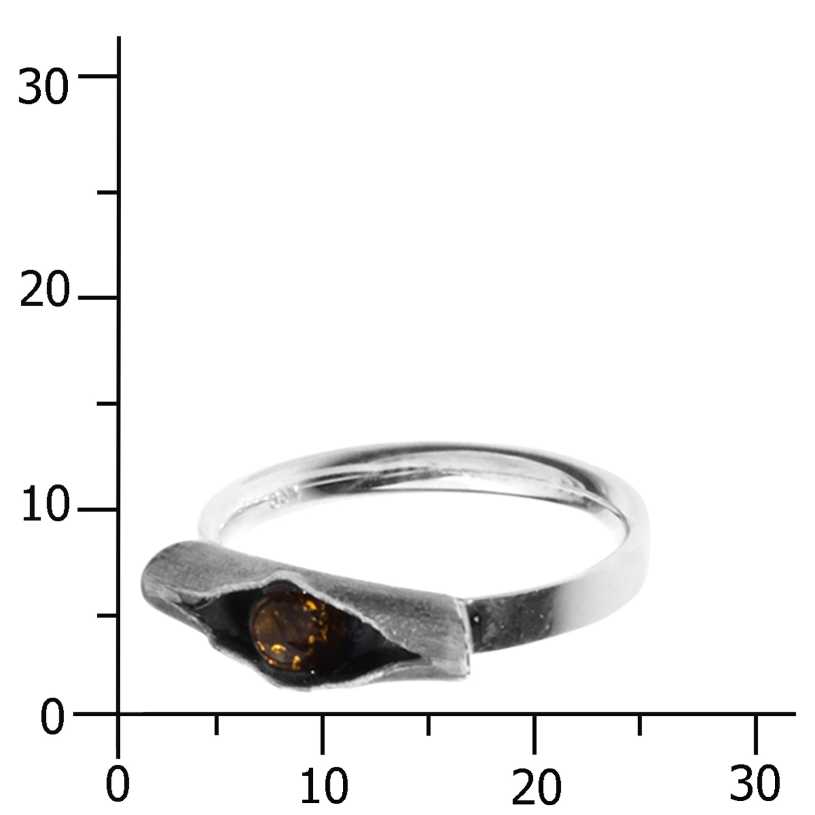 OSTSEE-SCHMUCK Fingerring »- Hedi-Sarah Vicenca - Silber 925/000 - Bernstein«