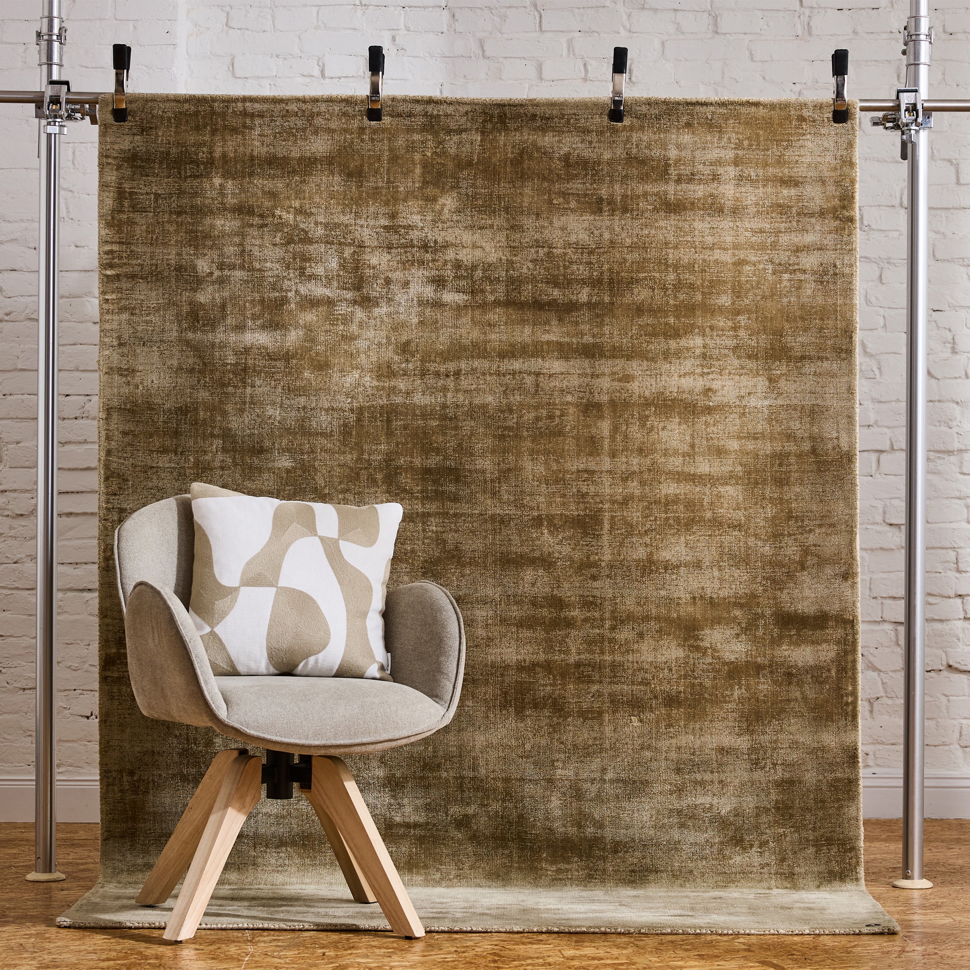 TOM TAILOR HOME Teppich »Shine uni« rechteckig 8 mm Höhe Handweb Teppich, 100% Viskose, handgewebt, mit elegantem Schimmer