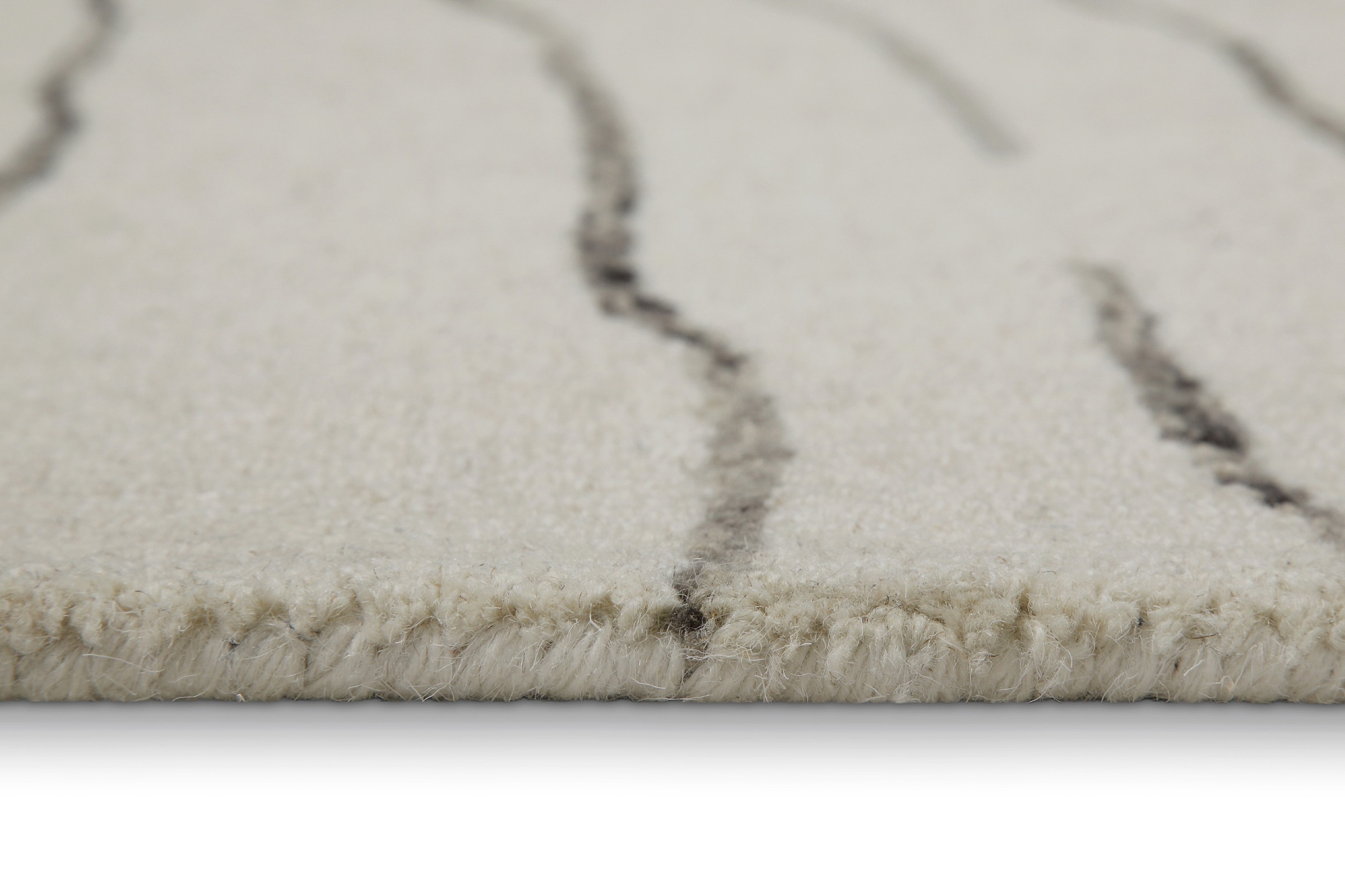 Wecon home Wollteppich »Hamptons ELEVEN«, rechteckig, 10 mm Höhe, Läufer, Schurwolle, Kurzflor, Wohnzimmer, Schlafzimmer, Wellen