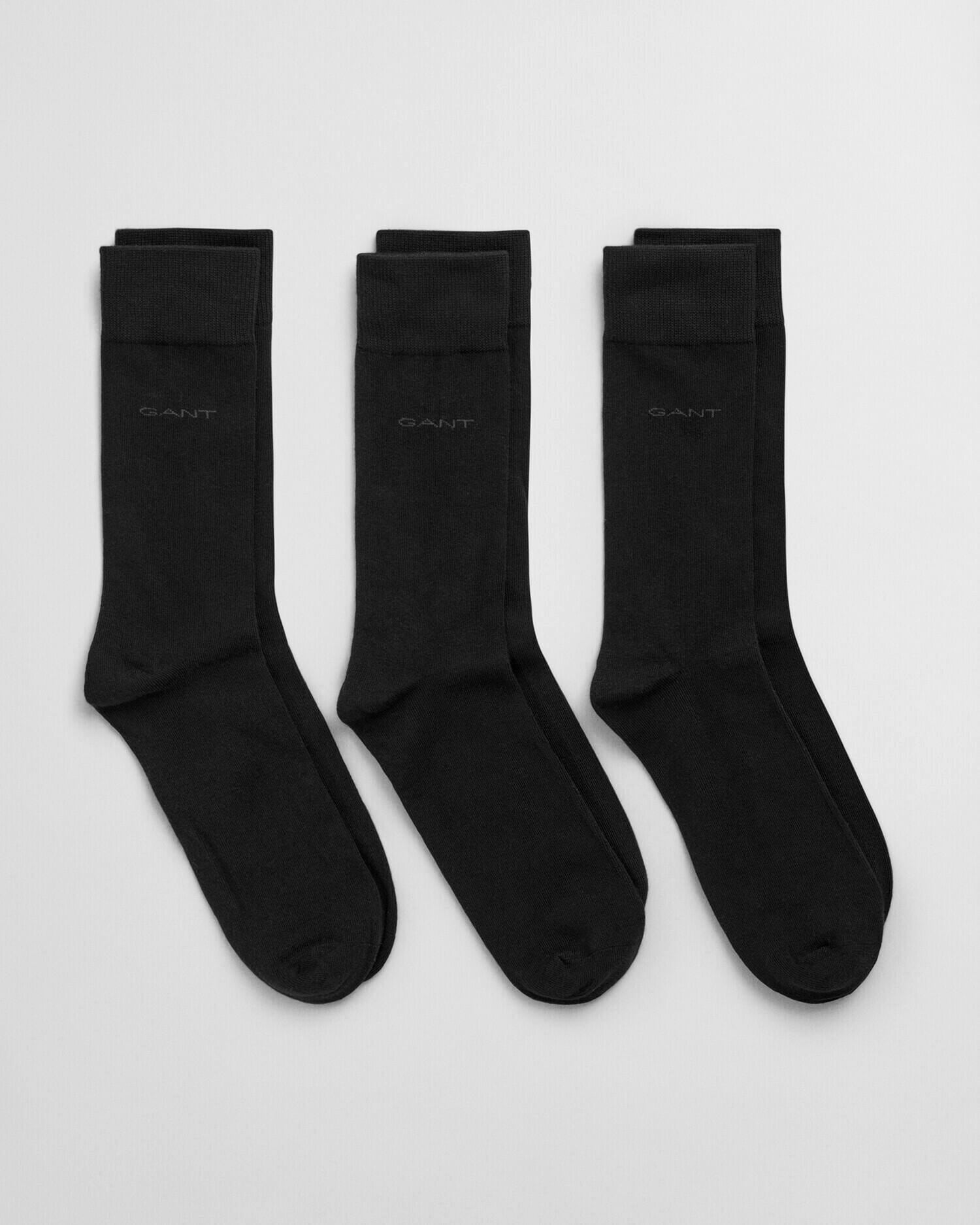 Gant Basicsocken »SOFT COTTON SOCKS 3-PACK«, (Packung, 3 Paar, 3), mit Logodruck am Knöchel