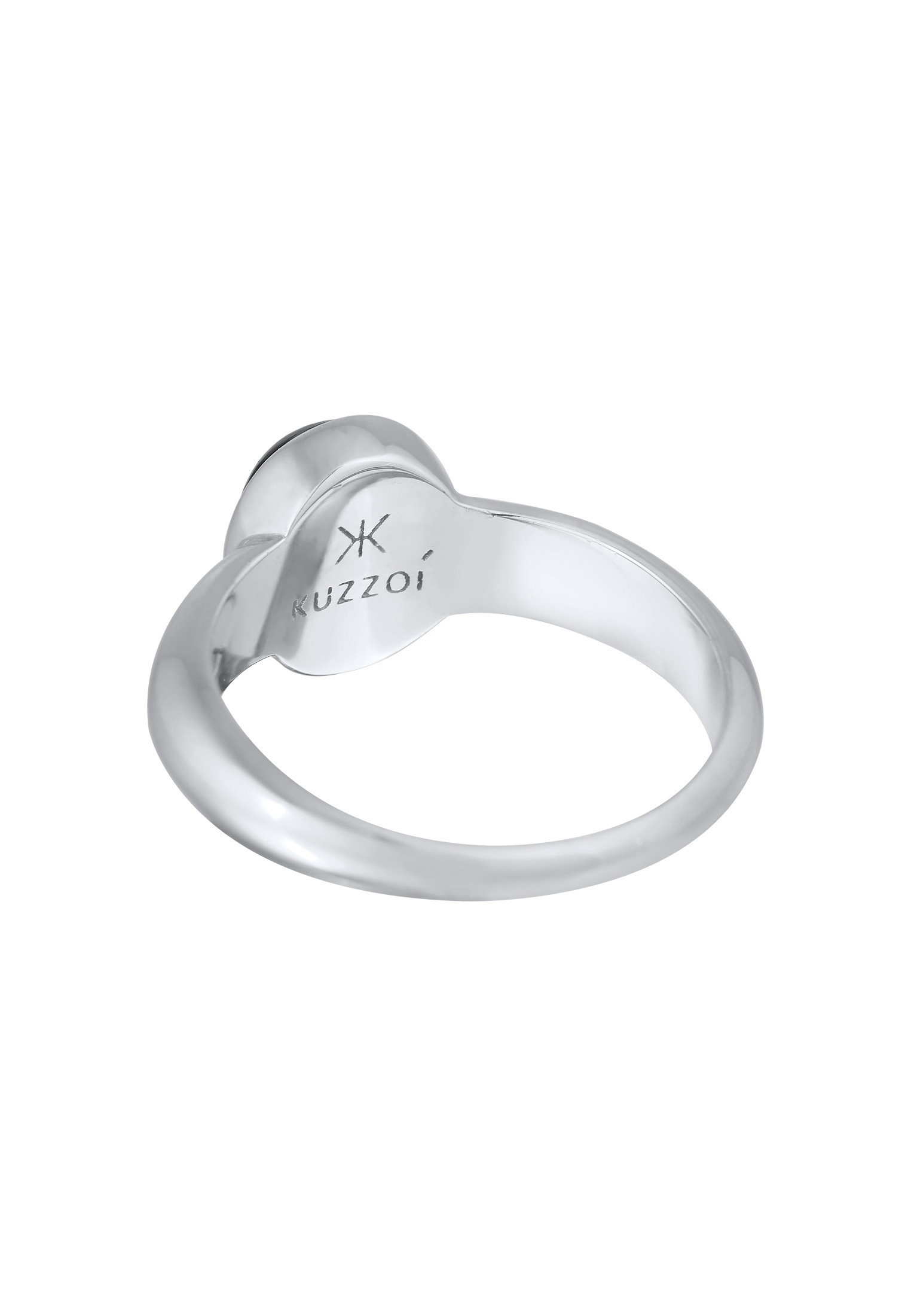 Kuzzoi Silberring »Ring Herren Siegelring Onyx Oval Basic 925 Silber«