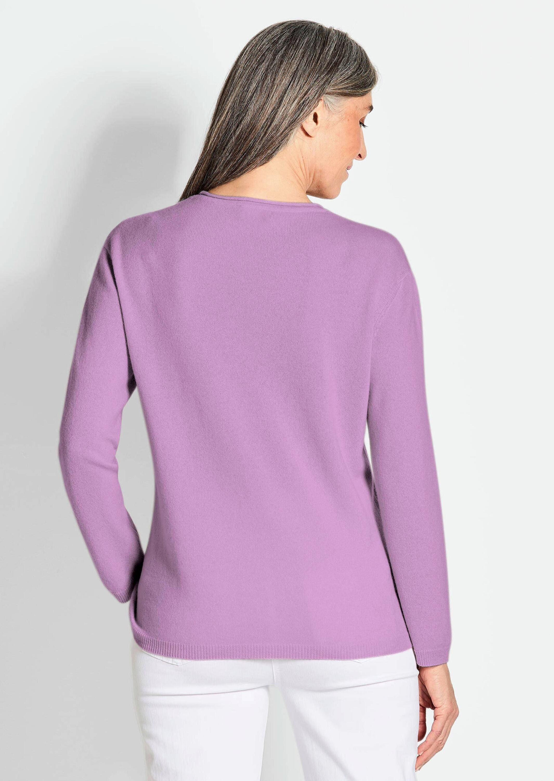 GOLDNER Strickpullover »Kurzgröße Kaschmirpullover mit V-Ausschnitt«